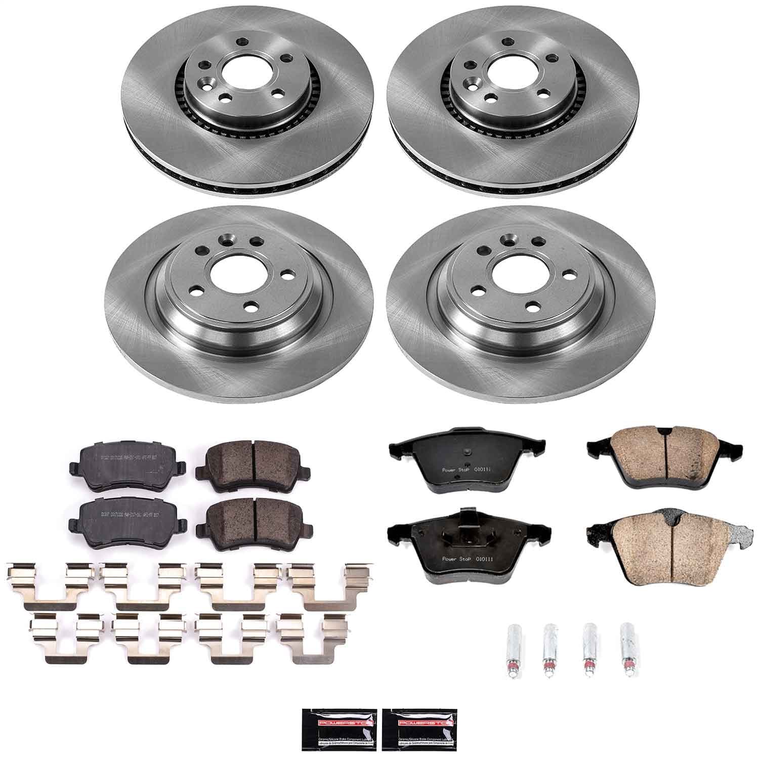 Power Stop - KOE4121 - Front and Rear - Disc Brake Pad and Rotor Kit image 1
