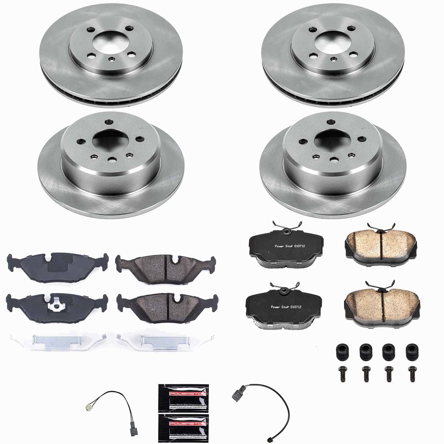 Power Stop - KOE4167 - Front and Rear - Disc Brake Pad and Rotor Kit image 1