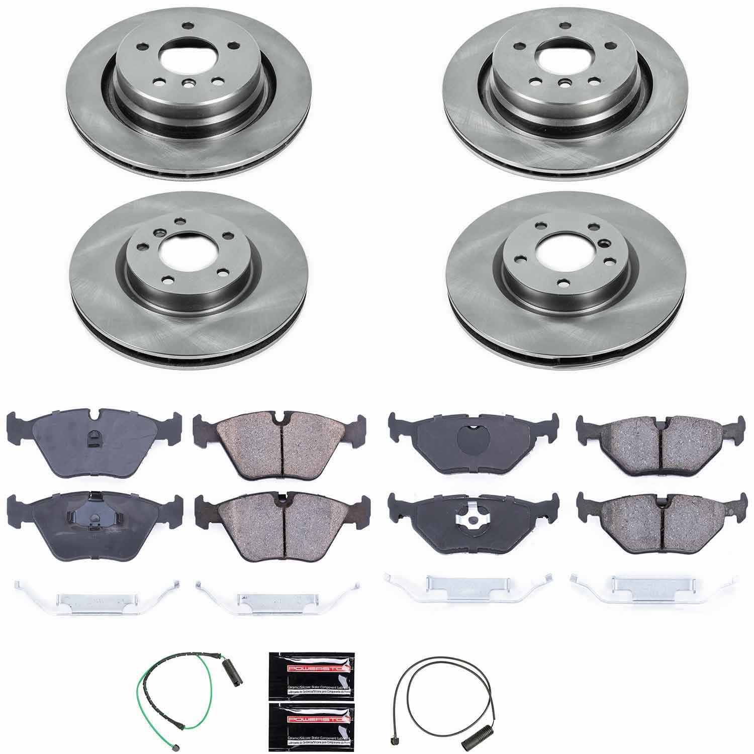 Power Stop - KOE4229 - Front and Rear - Disc Brake Pad and Rotor Kit image 1