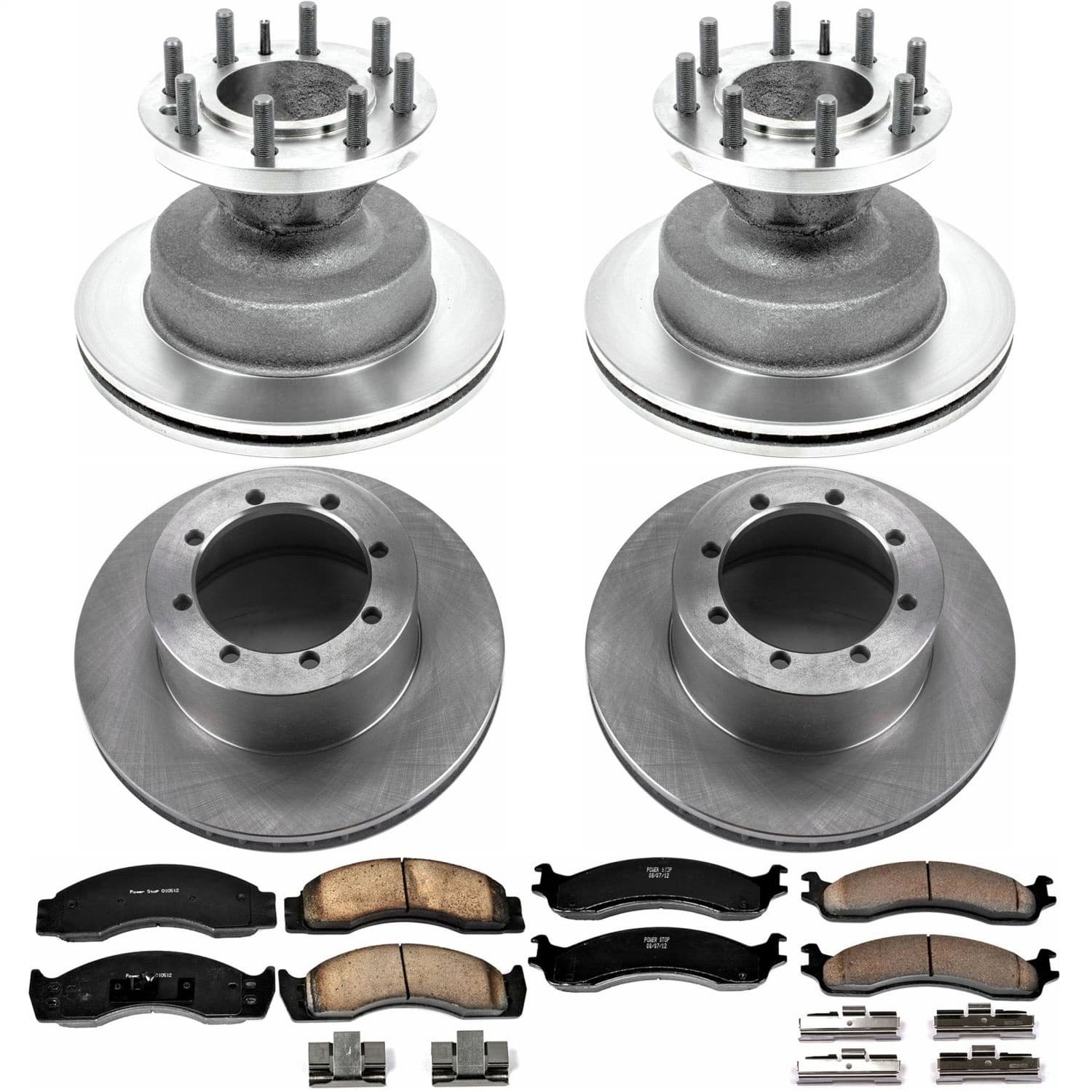 Power Stop - KOE4233 - Front and Rear - Disc Brake Pad and Rotor Kit image 1
