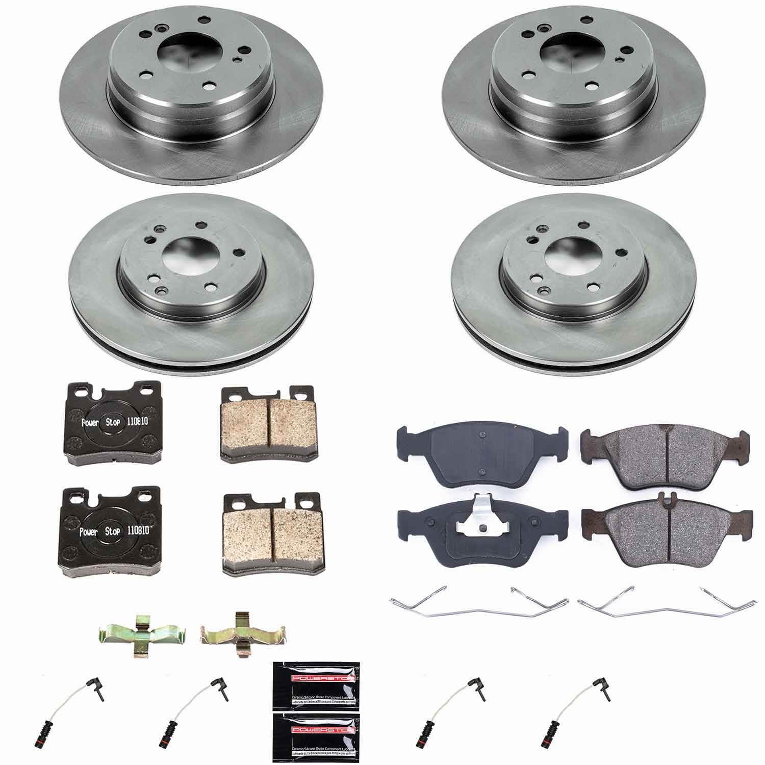 Power Stop - KOE4247 - Front and Rear - Disc Brake Pad and Rotor Kit image 1