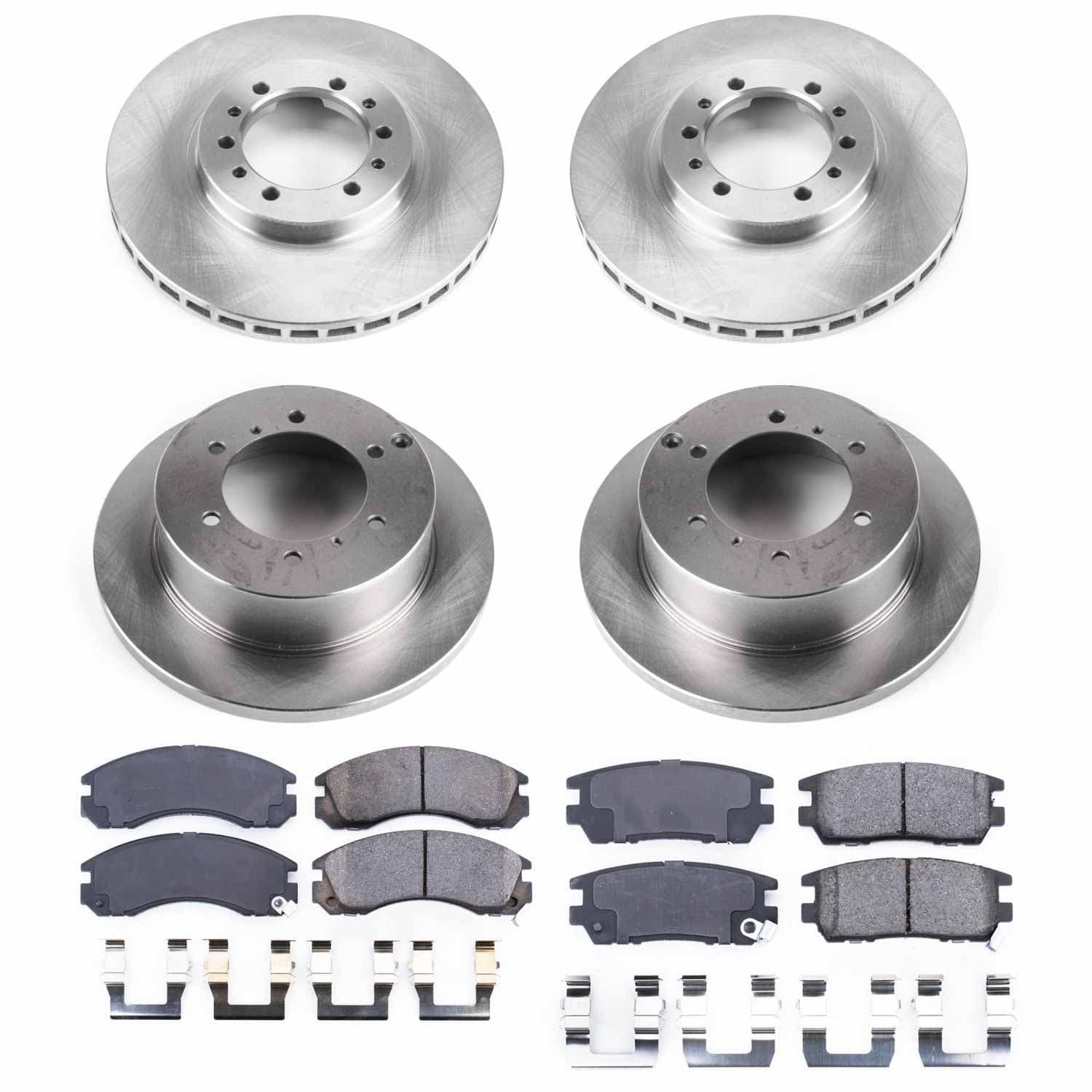 Power Stop - KOE4305 - Front and Rear - Disc Brake Pad and Rotor Kit image 1