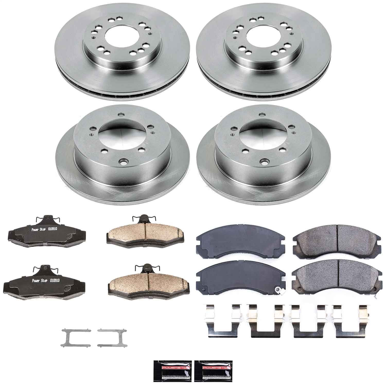 Power Stop - KOE4396 - Front and Rear - Disc Brake Pad and Rotor Kit image 1