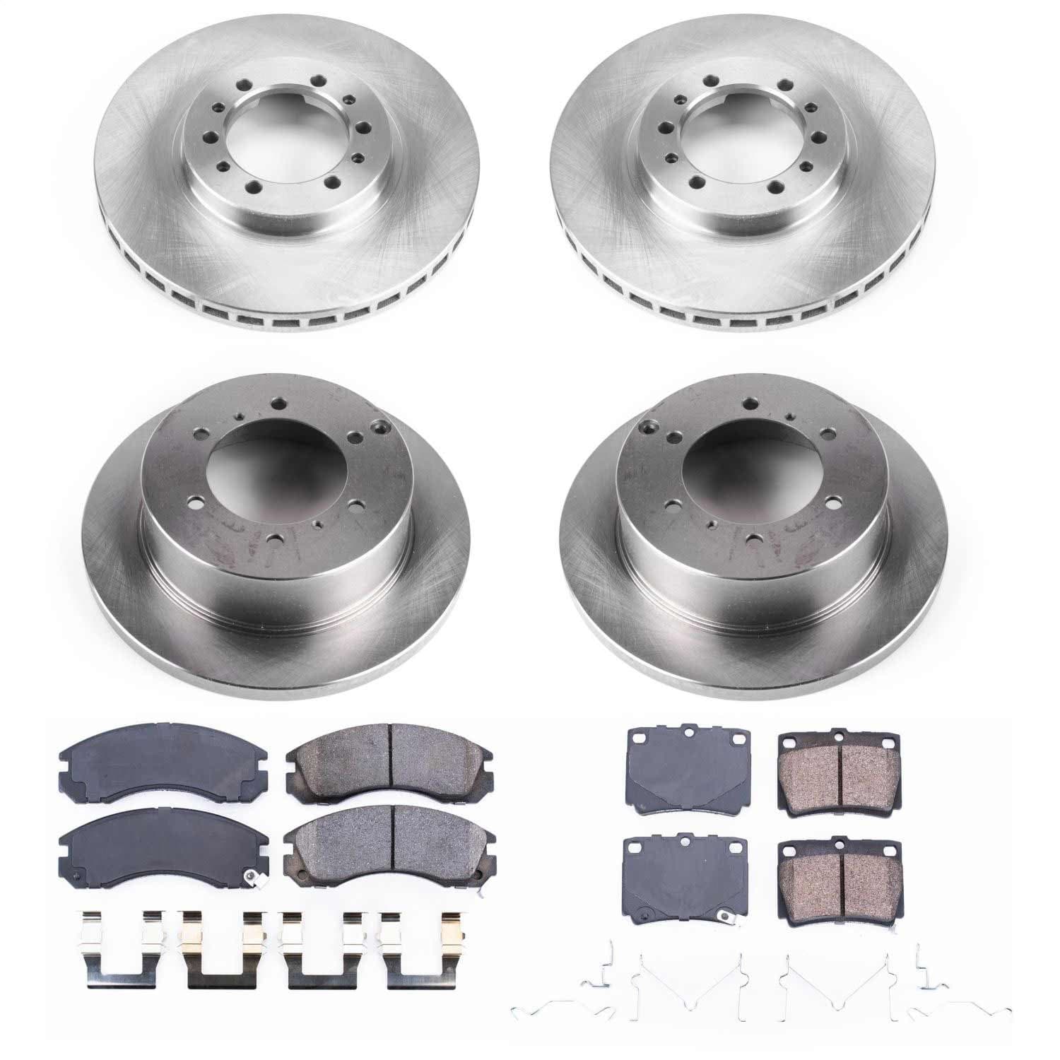 Power Stop - KOE4402 - Front and Rear - Disc Brake Pad and Rotor Kit image 1