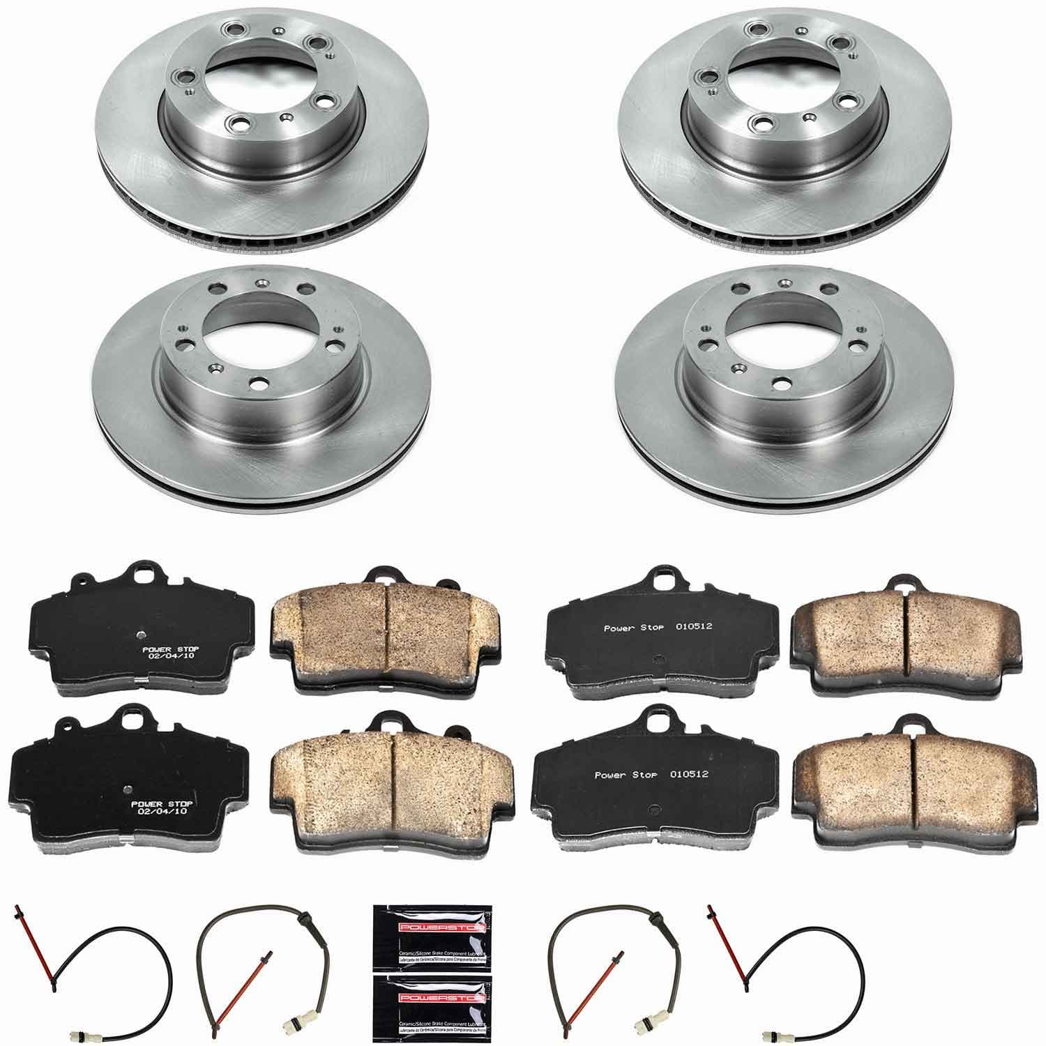 Power Stop - KOE4406 - Front and Rear - Disc Brake Pad and Rotor Kit image 1