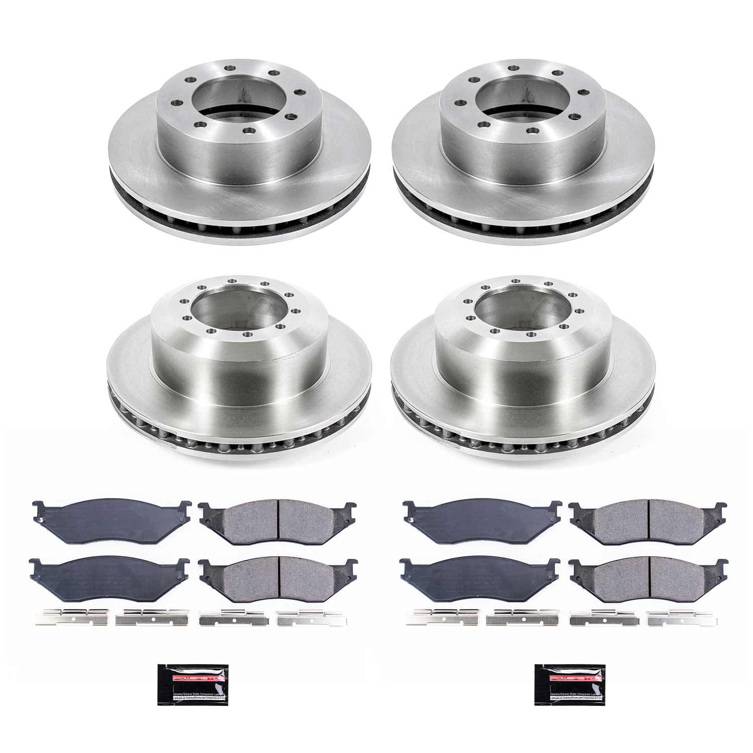 Power Stop - KOE4416 - Front and Rear - Disc Brake Pad and Rotor Kit image 1