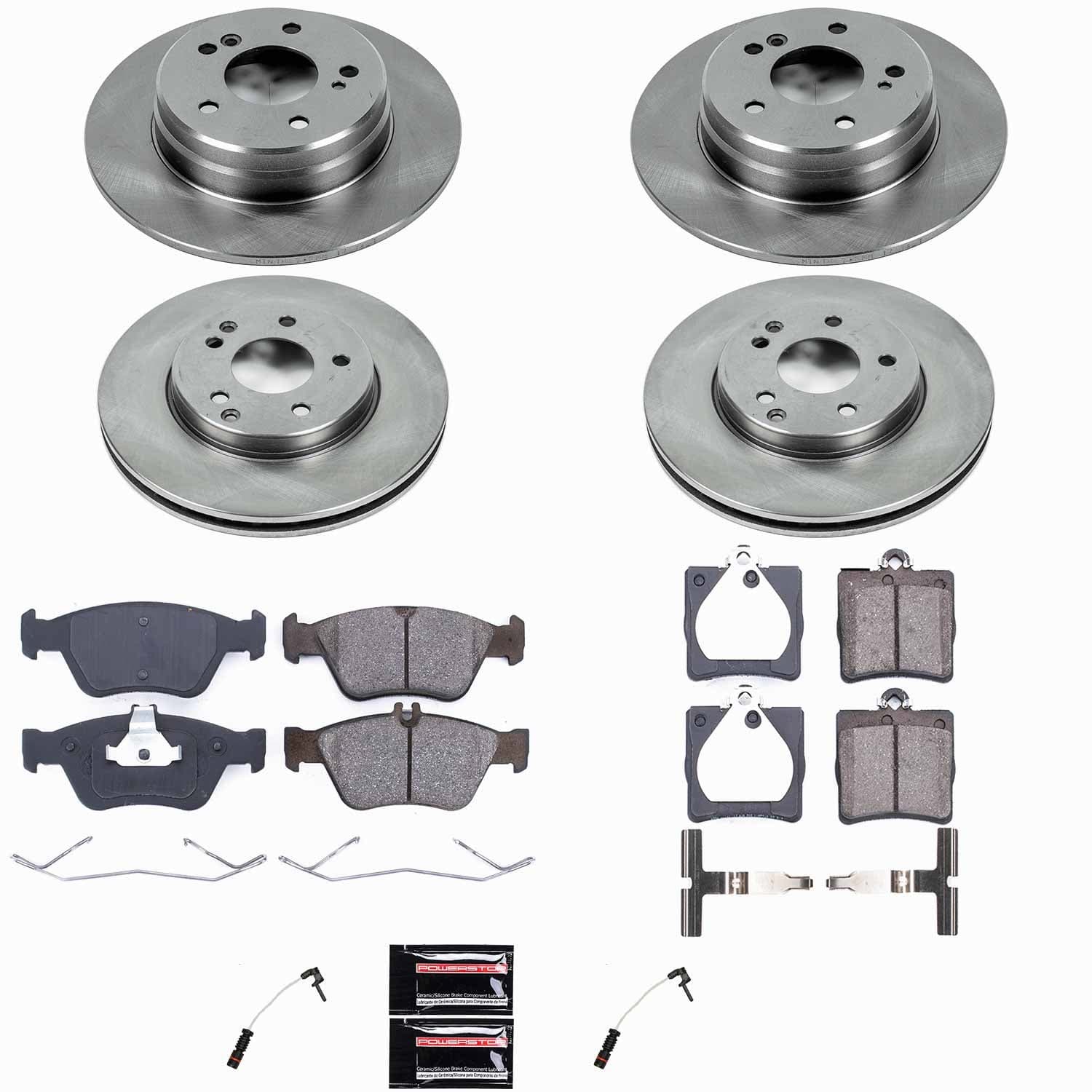 Power Stop - KOE4417 - Front and Rear - Disc Brake Pad and Rotor Kit image 1