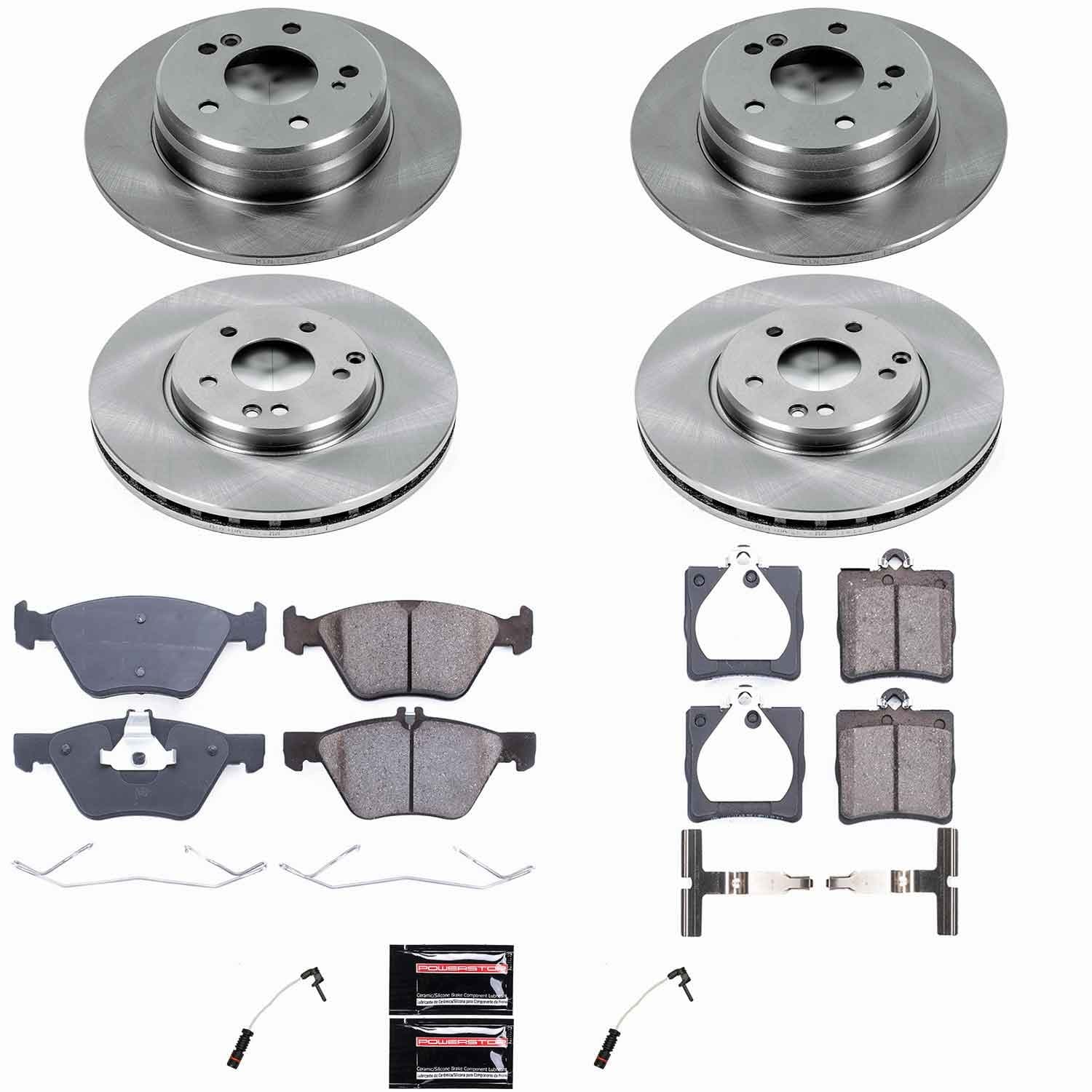 Power Stop - KOE4420 - Front and Rear - Disc Brake Pad and Rotor Kit image 1
