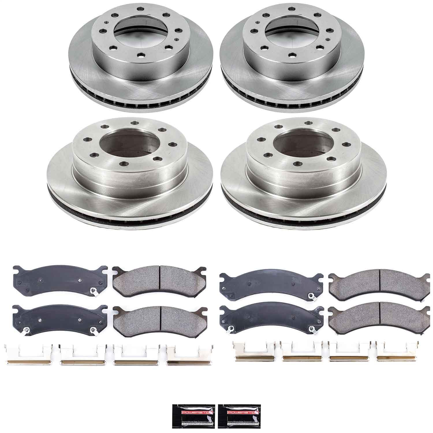 Power Stop - KOE4426 - Front and Rear - Disc Brake Pad and Rotor Kit image 1