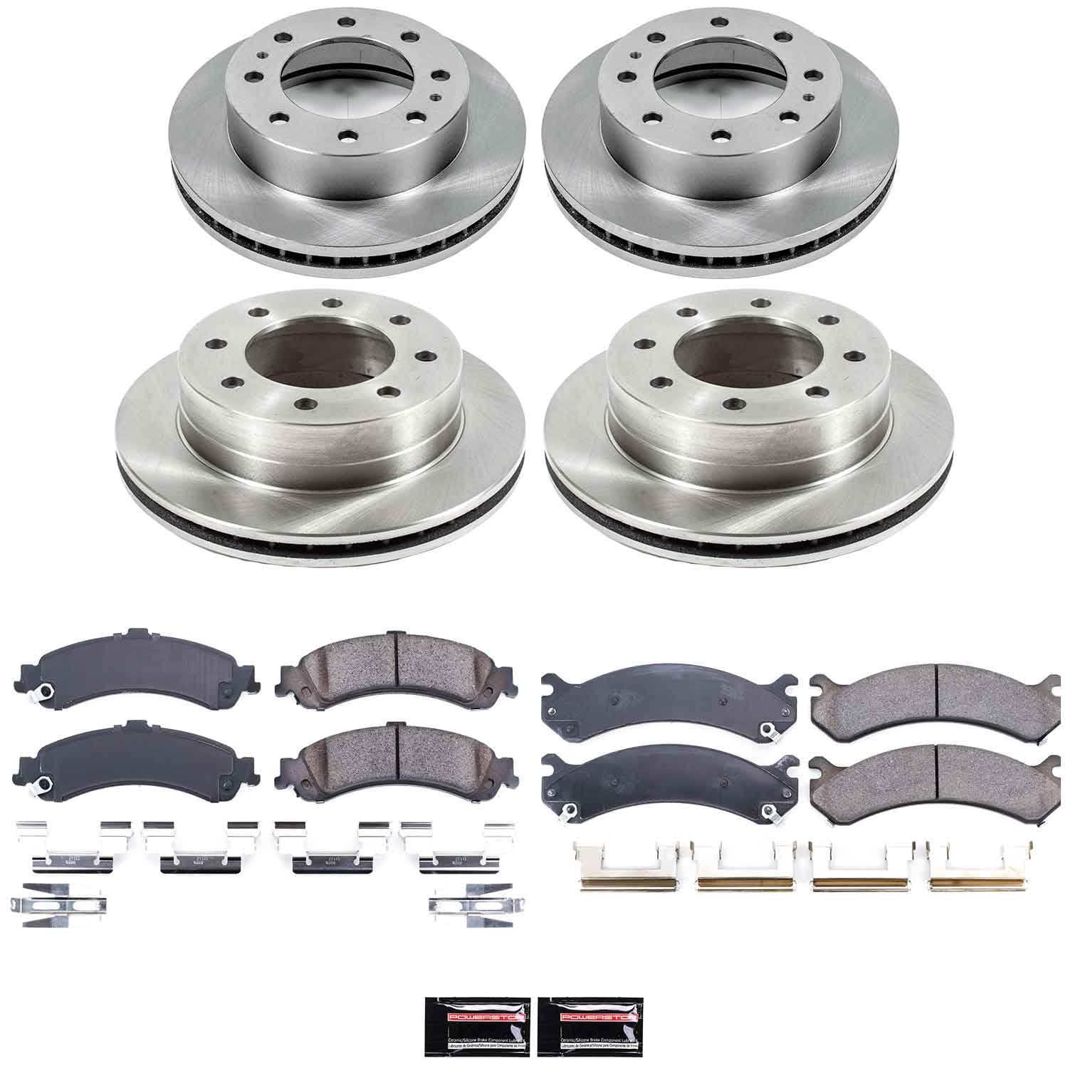 Power Stop - KOE4454 - Front and Rear - Disc Brake Pad and Rotor Kit image 1