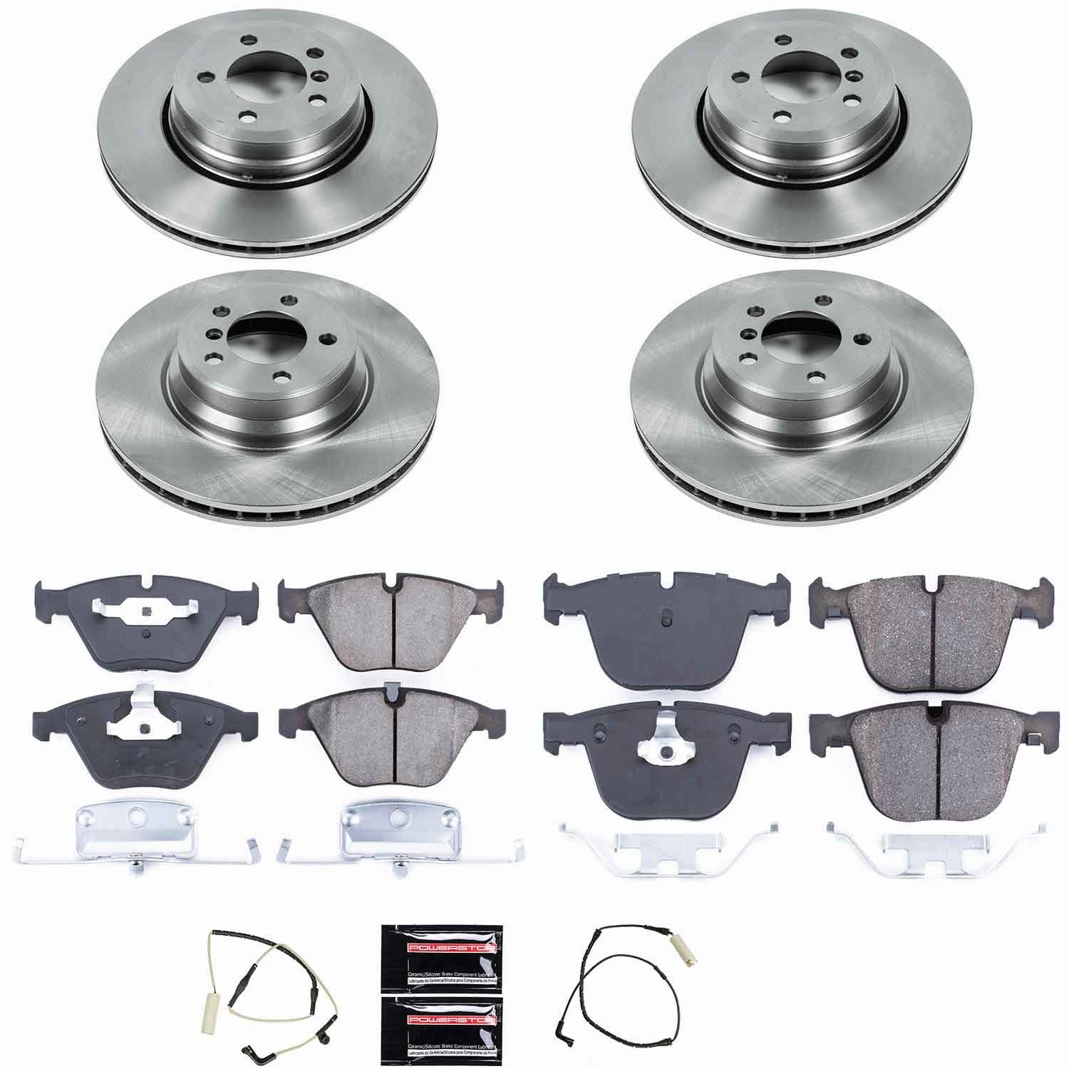 Power Stop - KOE4479 - Front and Rear - Disc Brake Pad and Rotor Kit image 1