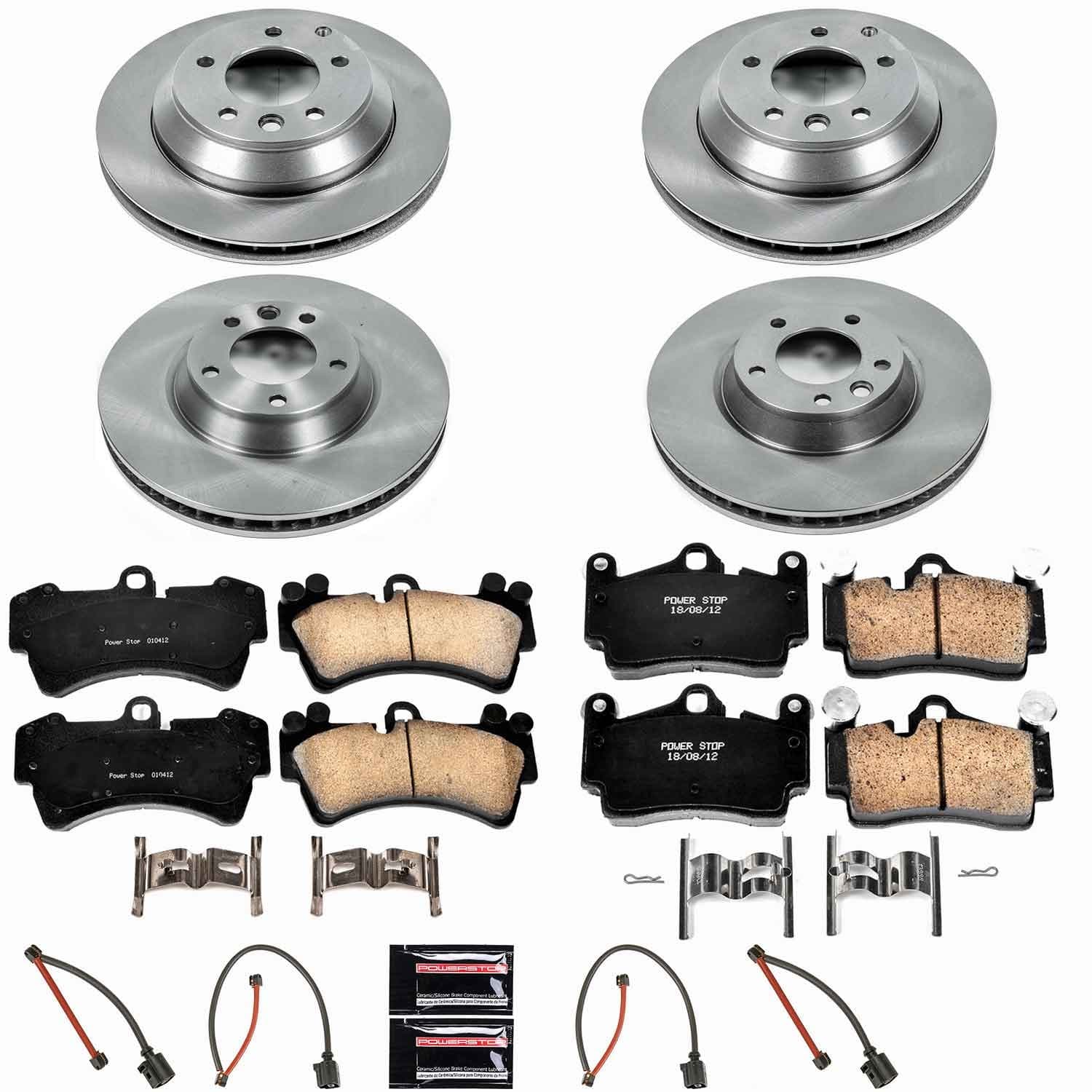 Power Stop - KOE4500 - Front and Rear - Disc Brake Pad and Rotor Kit image 1