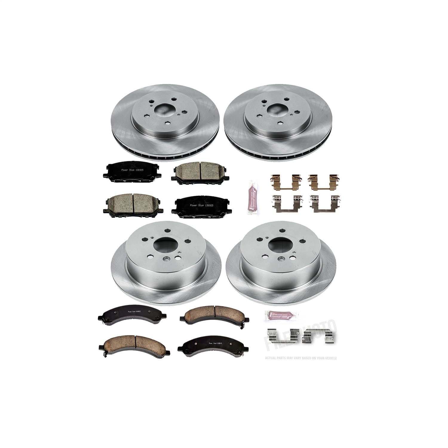 Power Stop - KOE4530 - Front and Rear - Disc Brake Pad and Rotor Kit image 1