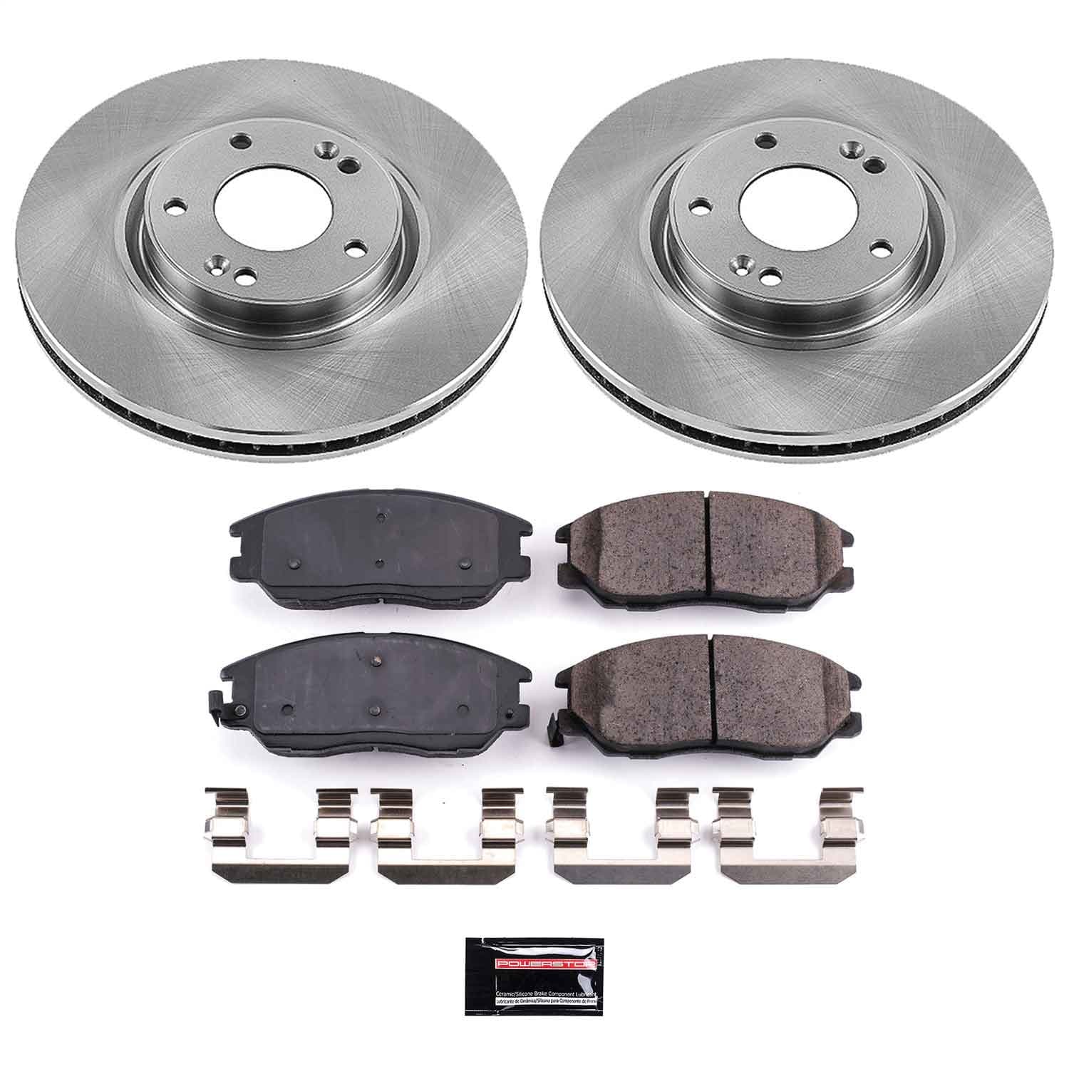 Power Stop - KOE4557 - Front - Disc Brake Pad and Rotor Kit image 1