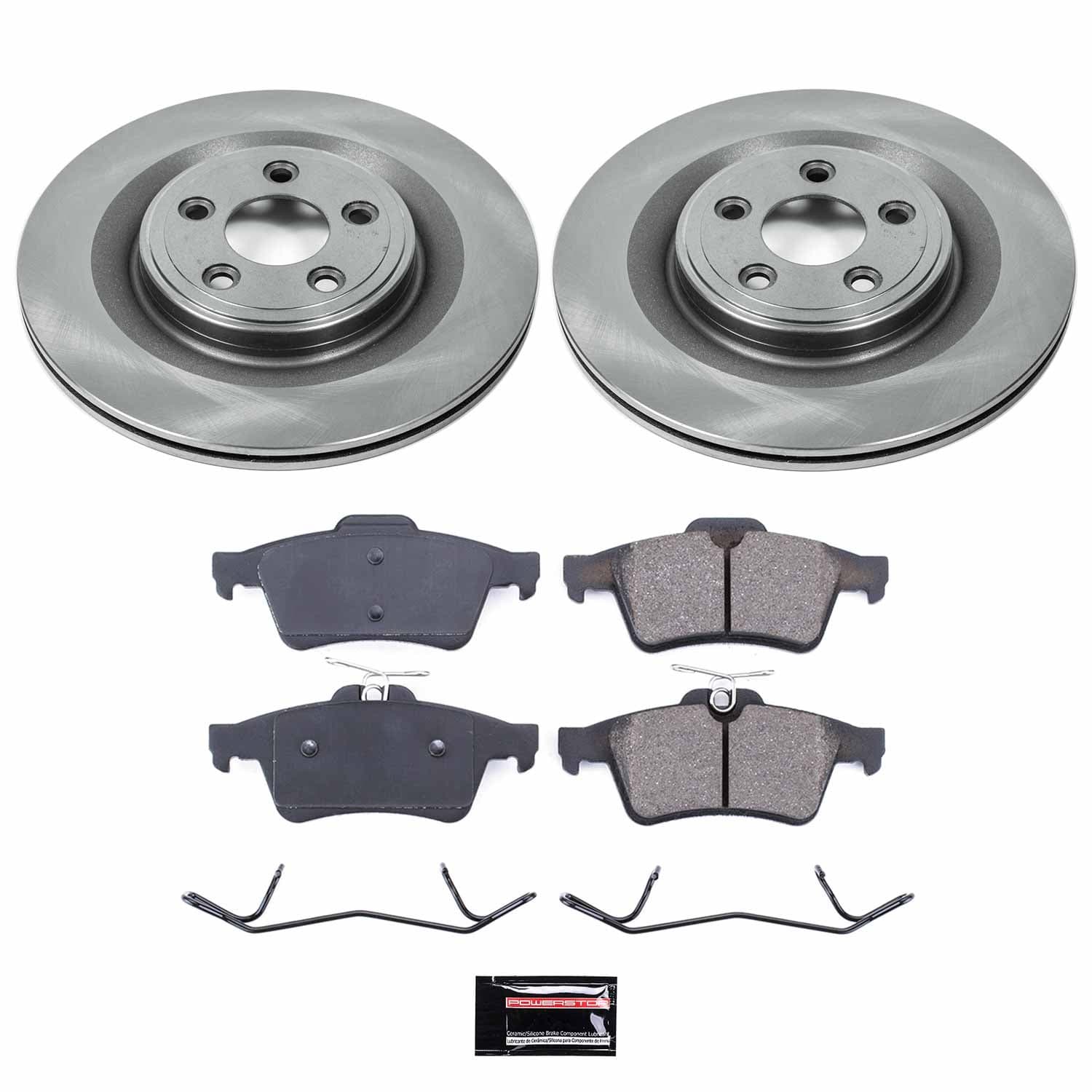 Power Stop - KOE4612 - Rear - Disc Brake Pad and Rotor Kit image 1