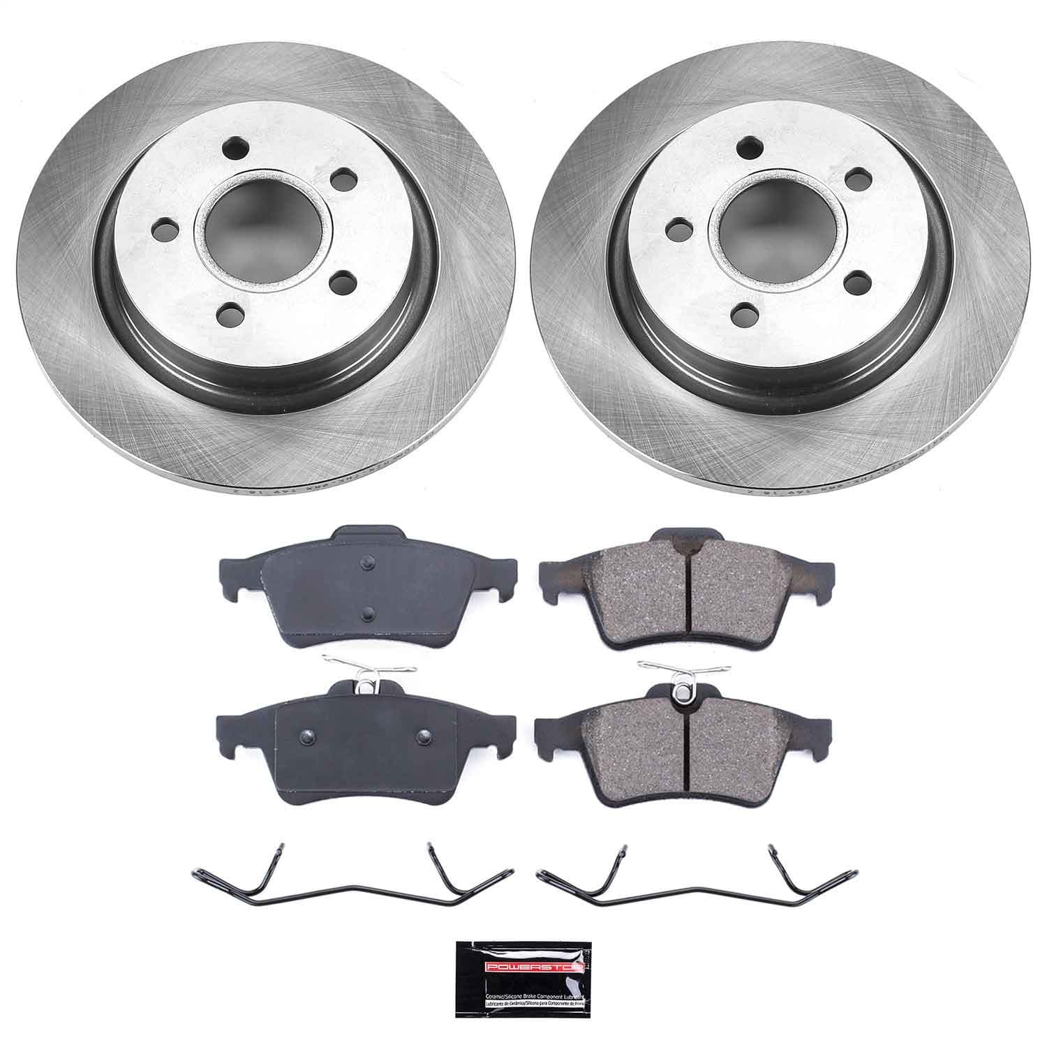 Power Stop - KOE4613 - Rear - Disc Brake Pad and Rotor Kit image 1