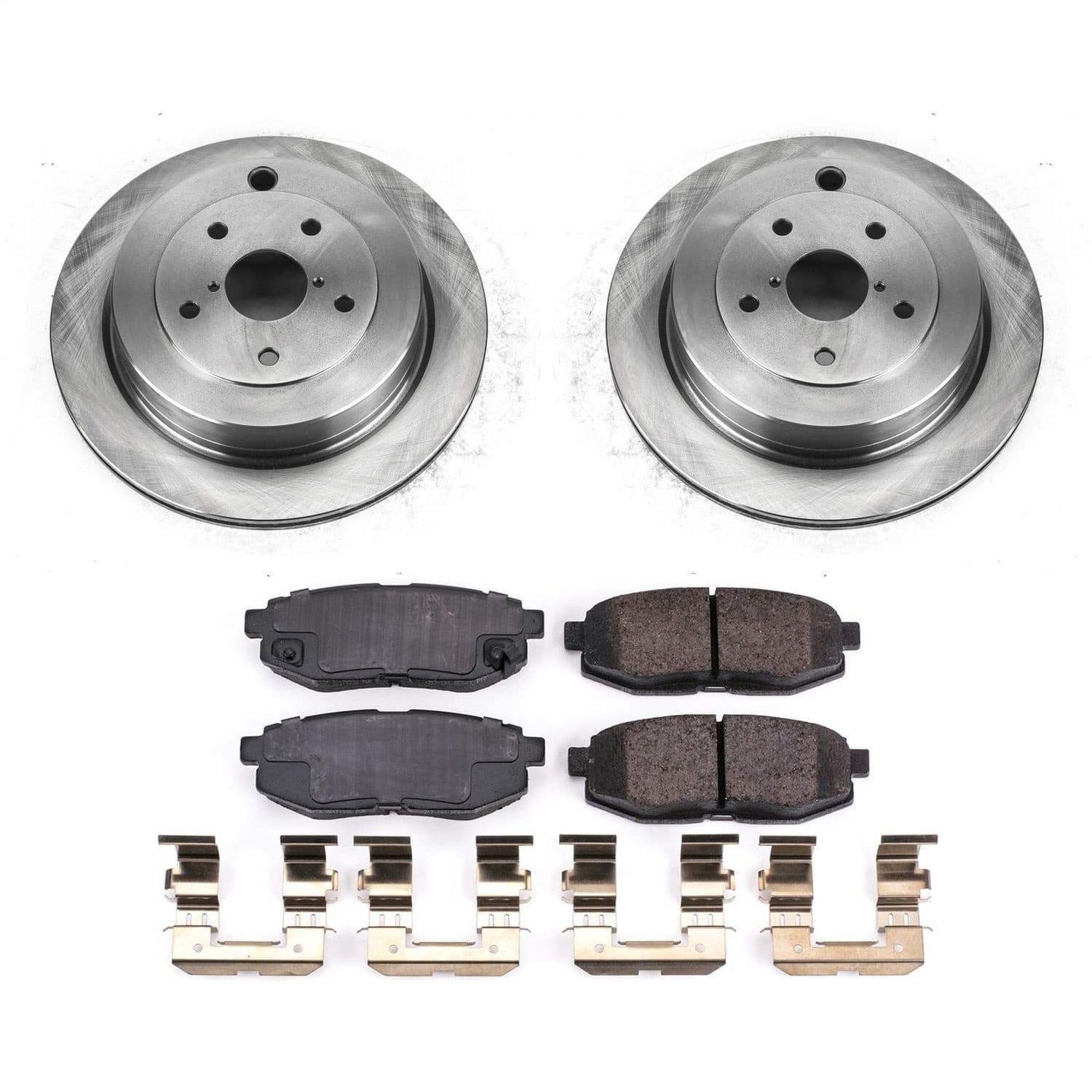 Power Stop - KOE4645 - Rear - Disc Brake Pad and Rotor Kit image 1