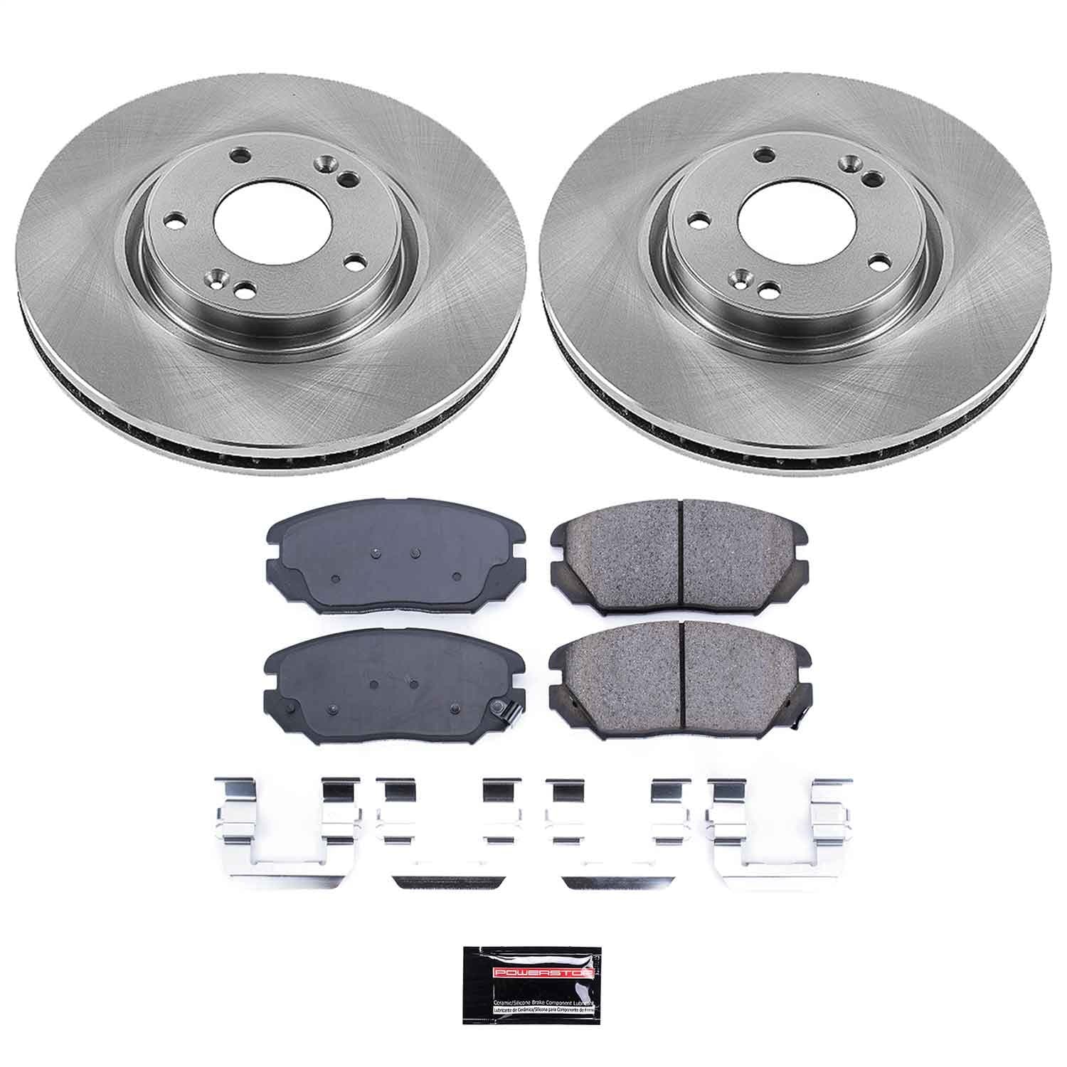 Power Stop - KOE4646 - Front - Disc Brake Pad and Rotor Kit image 1