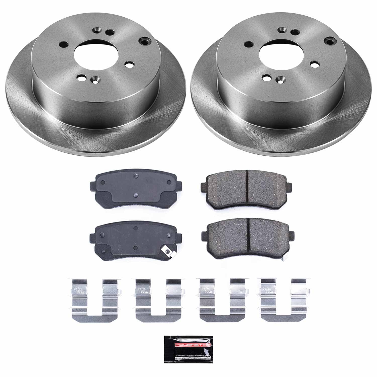 Power Stop - KOE4653 - Rear - Disc Brake Pad and Rotor Kit image 1