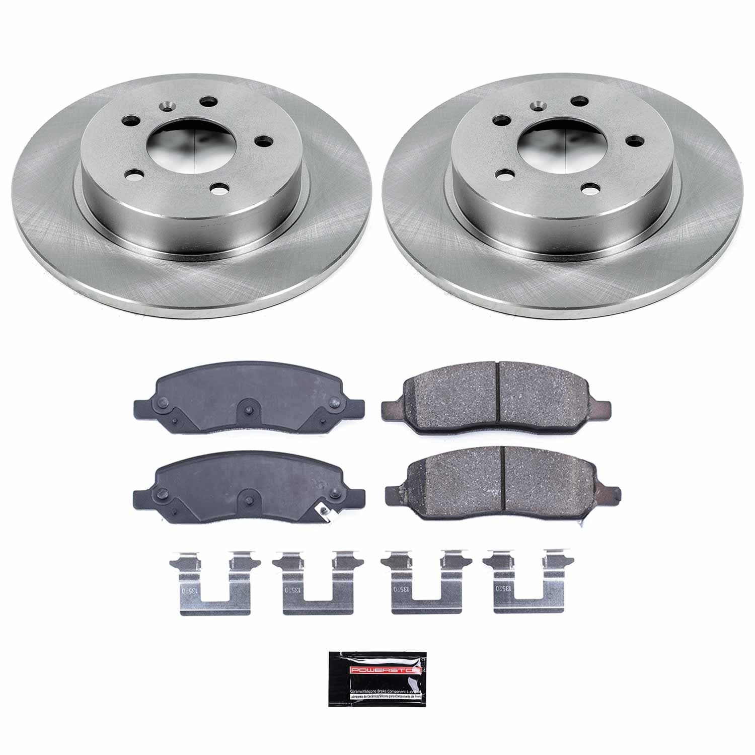 Power Stop - KOE4658 - Rear - Disc Brake Pad and Rotor Kit image 1