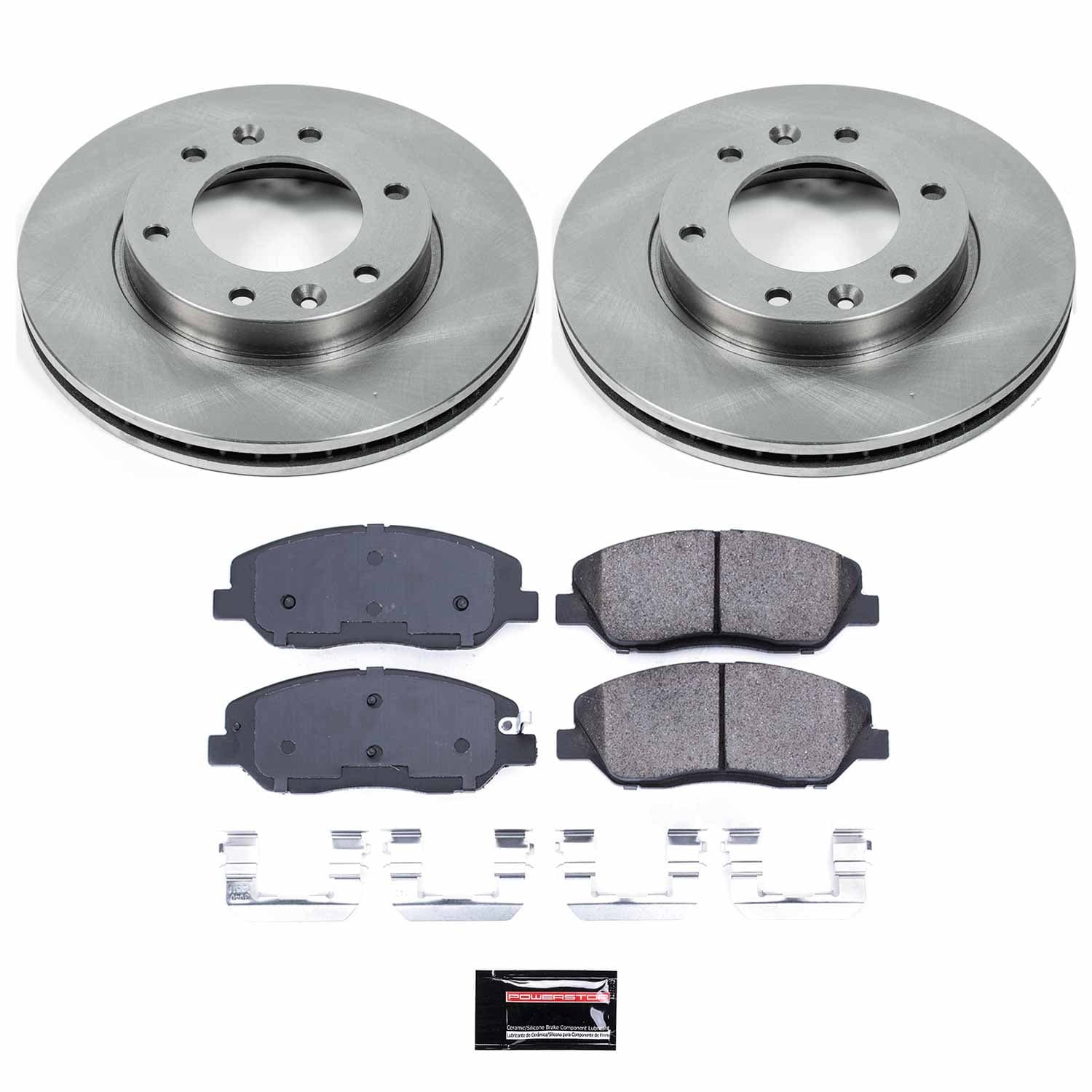 Power Stop - KOE4664 - Front - Disc Brake Pad and Rotor Kit image 1