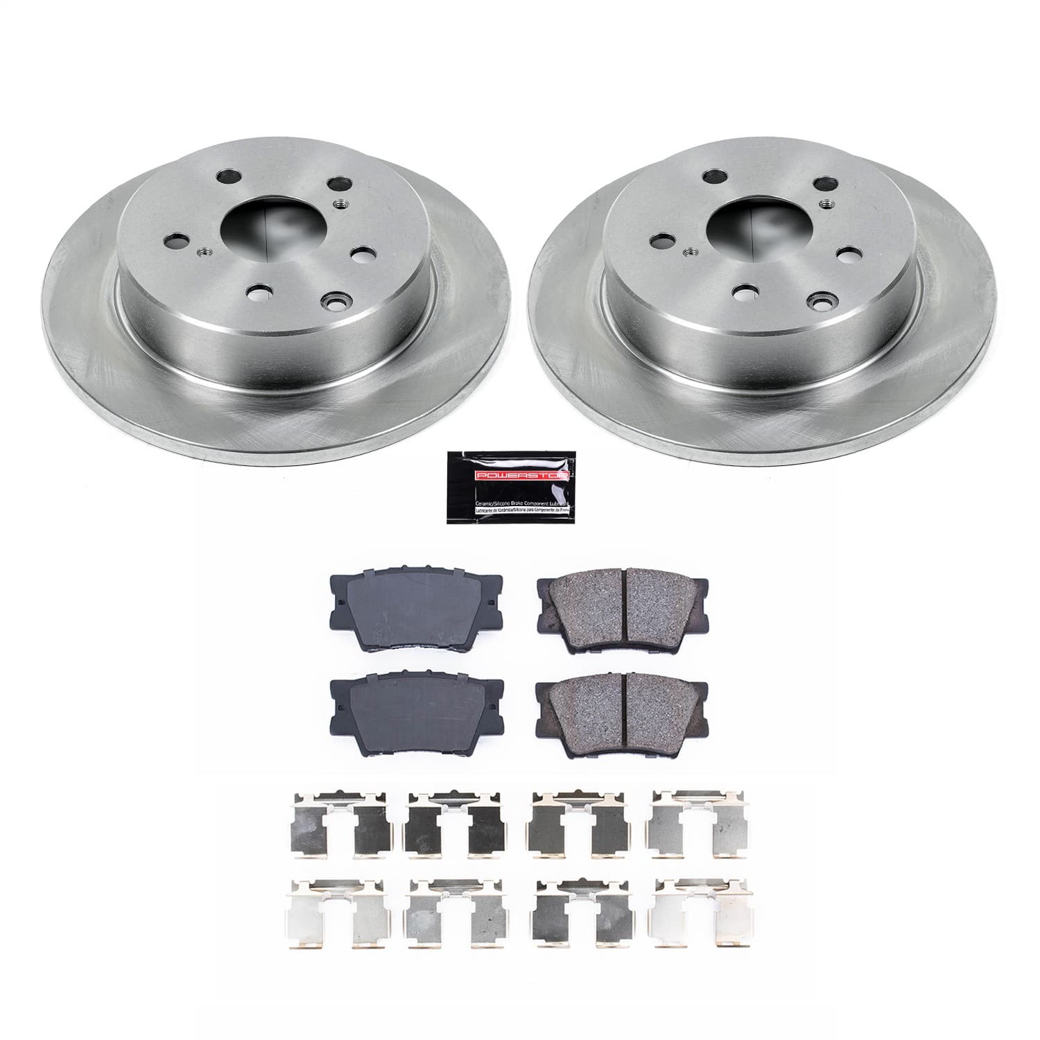 Power Stop - KOE4671 - Rear - Disc Brake Pad and Rotor Kit image 1