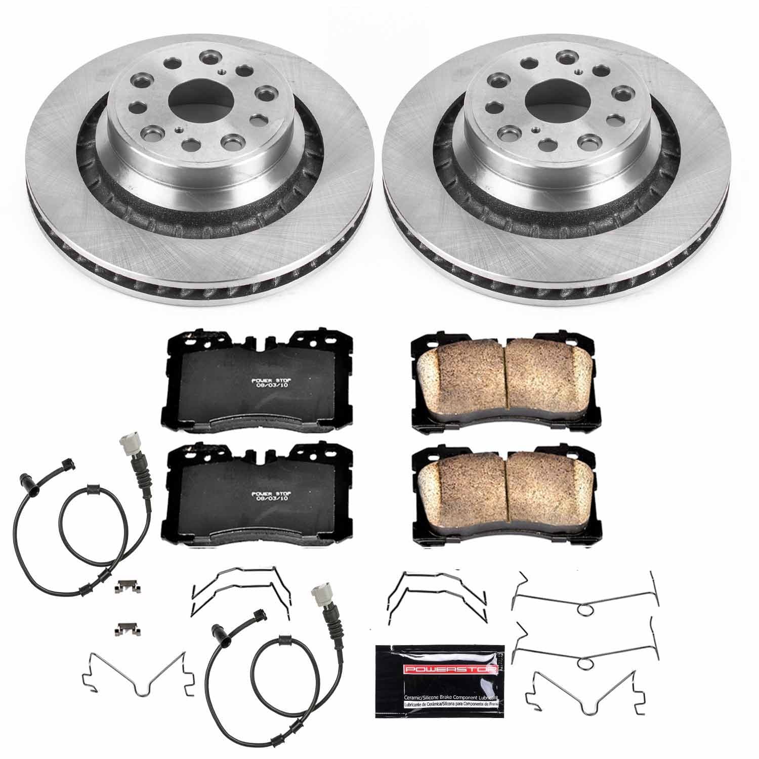 Power Stop - KOE4690 - Rear - Disc Brake Pad and Rotor Kit image 1