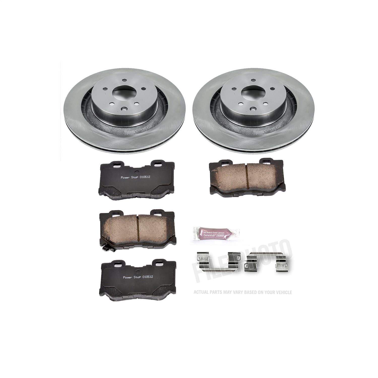 Power Stop - KOE4732 - Rear - Disc Brake Pad and Rotor Kit image 1