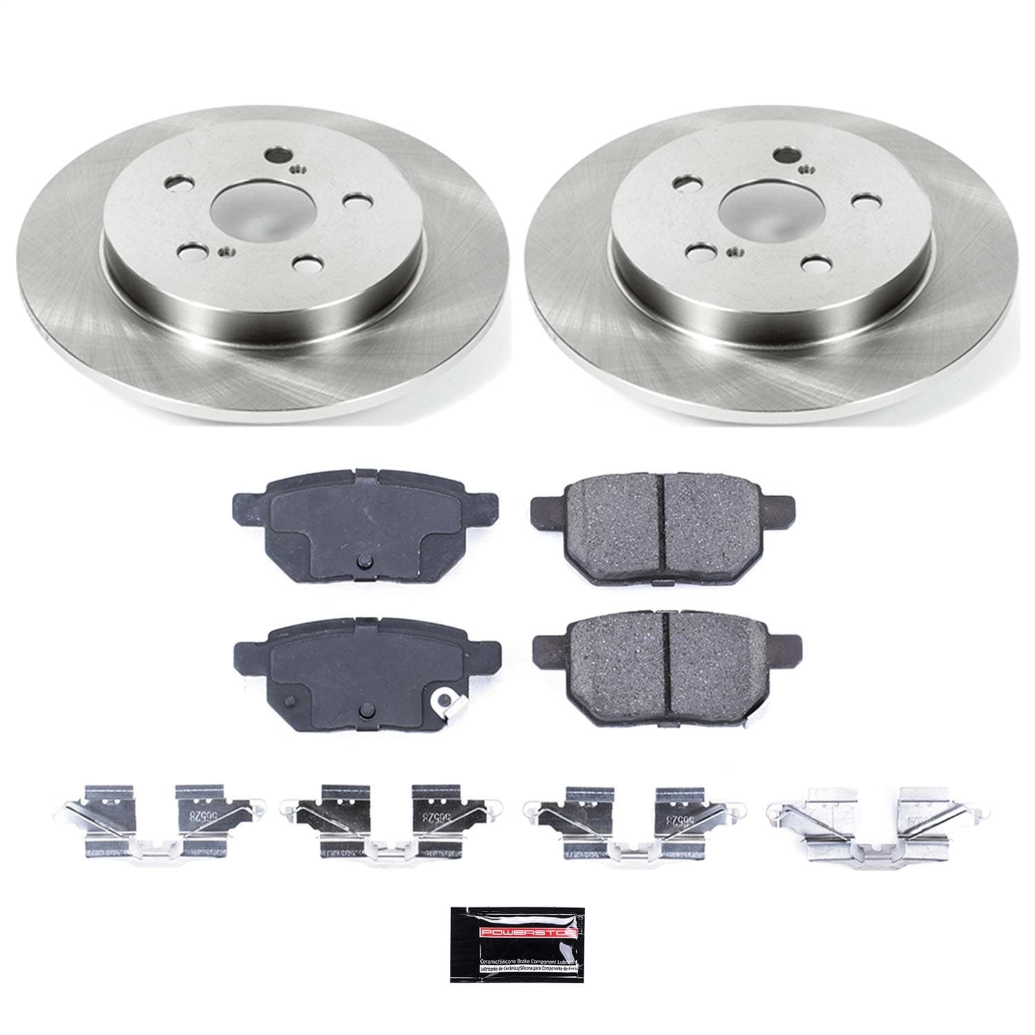 Power Stop - KOE4736 - Rear - Disc Brake Pad and Rotor Kit image 1