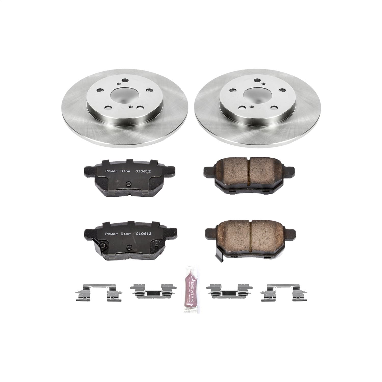 Power Stop - KOE4737 - Rear - Disc Brake Pad and Rotor Kit image 1