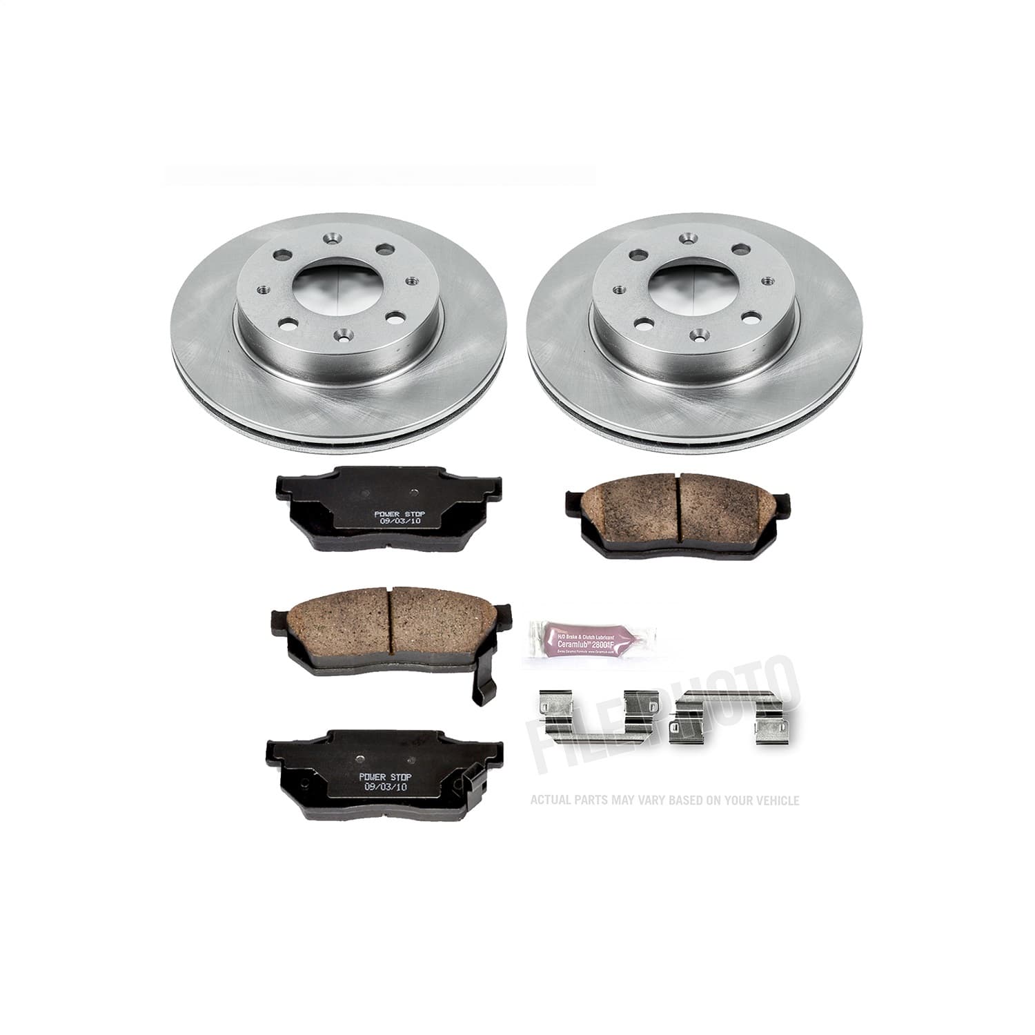 Power Stop - KOE4795 - Front - Disc Brake Pad and Rotor Kit image 1