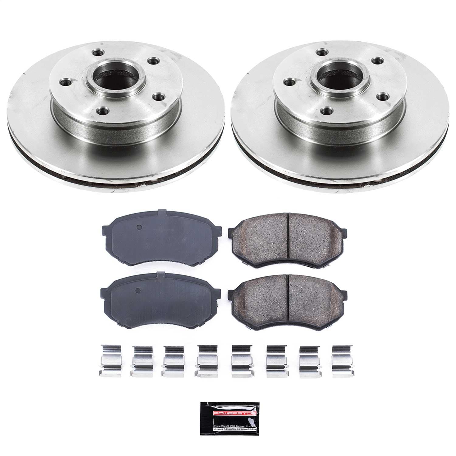 Power Stop - KOE4886 - Front - Disc Brake Pad and Rotor Kit image 1