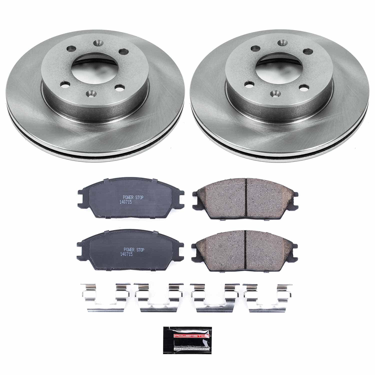 Power Stop - KOE4909 - Front - Disc Brake Pad and Rotor Kit image 1