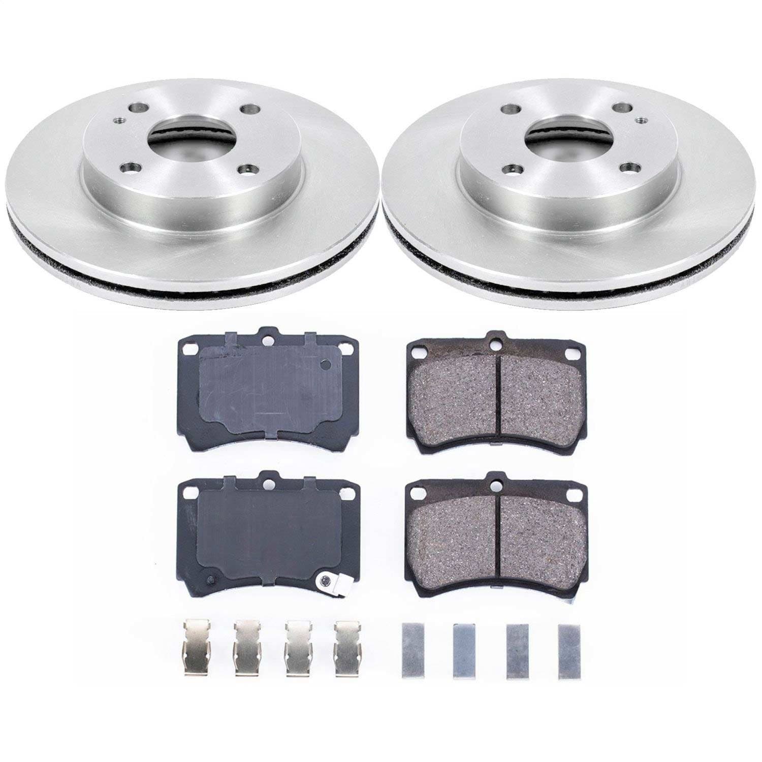 Power Stop - KOE4933 - Front - Disc Brake Pad and Rotor Kit image 1