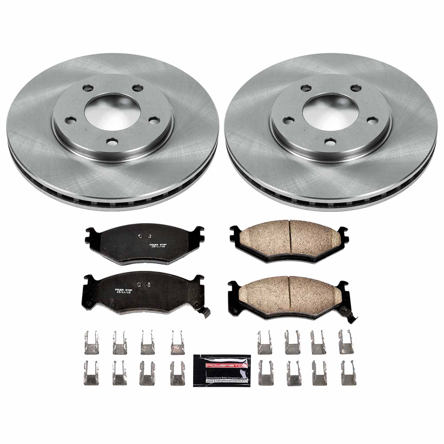 Power Stop - KOE4975 - Front - Disc Brake Pad and Rotor Kit image 1
