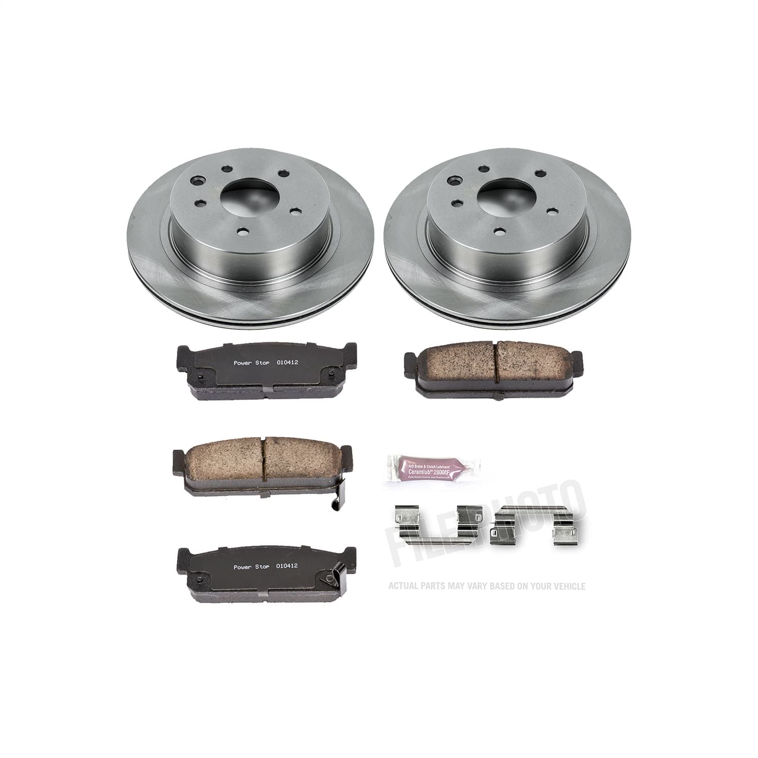 Power Stop - KOE5032 - Rear - Disc Brake Pad and Rotor Kit image 1