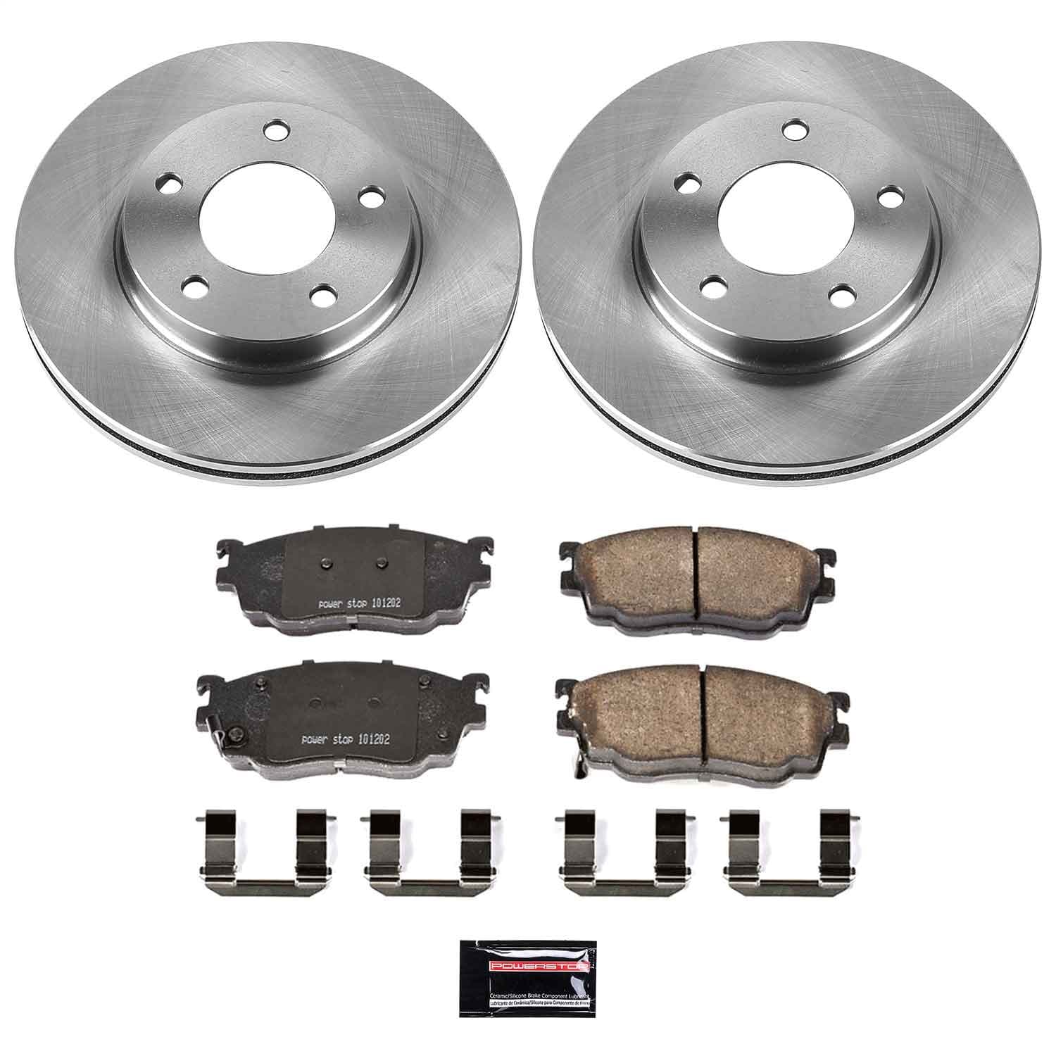 Power Stop - KOE5169 - Front - Disc Brake Pad and Rotor Kit image 1
