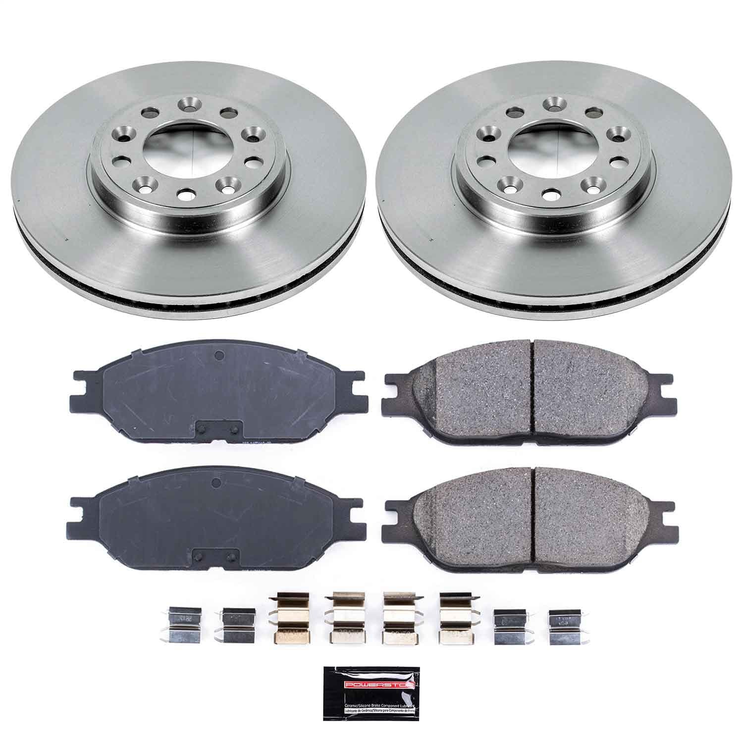 Power Stop - KOE5205 - Front - Disc Brake Pad and Rotor Kit image 1
