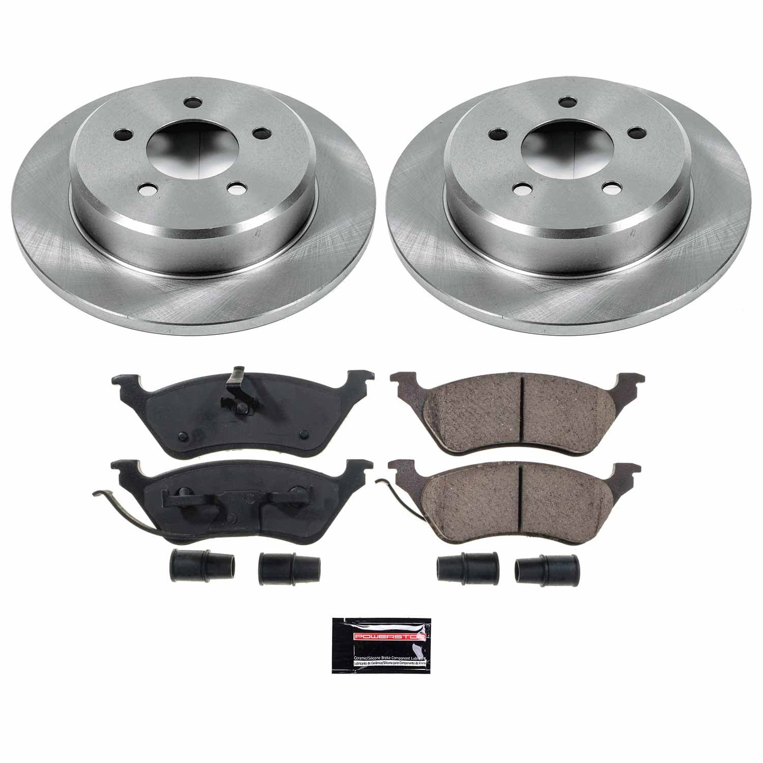 Power Stop - KOE5248 - Rear - Disc Brake Pad and Rotor Kit image 1