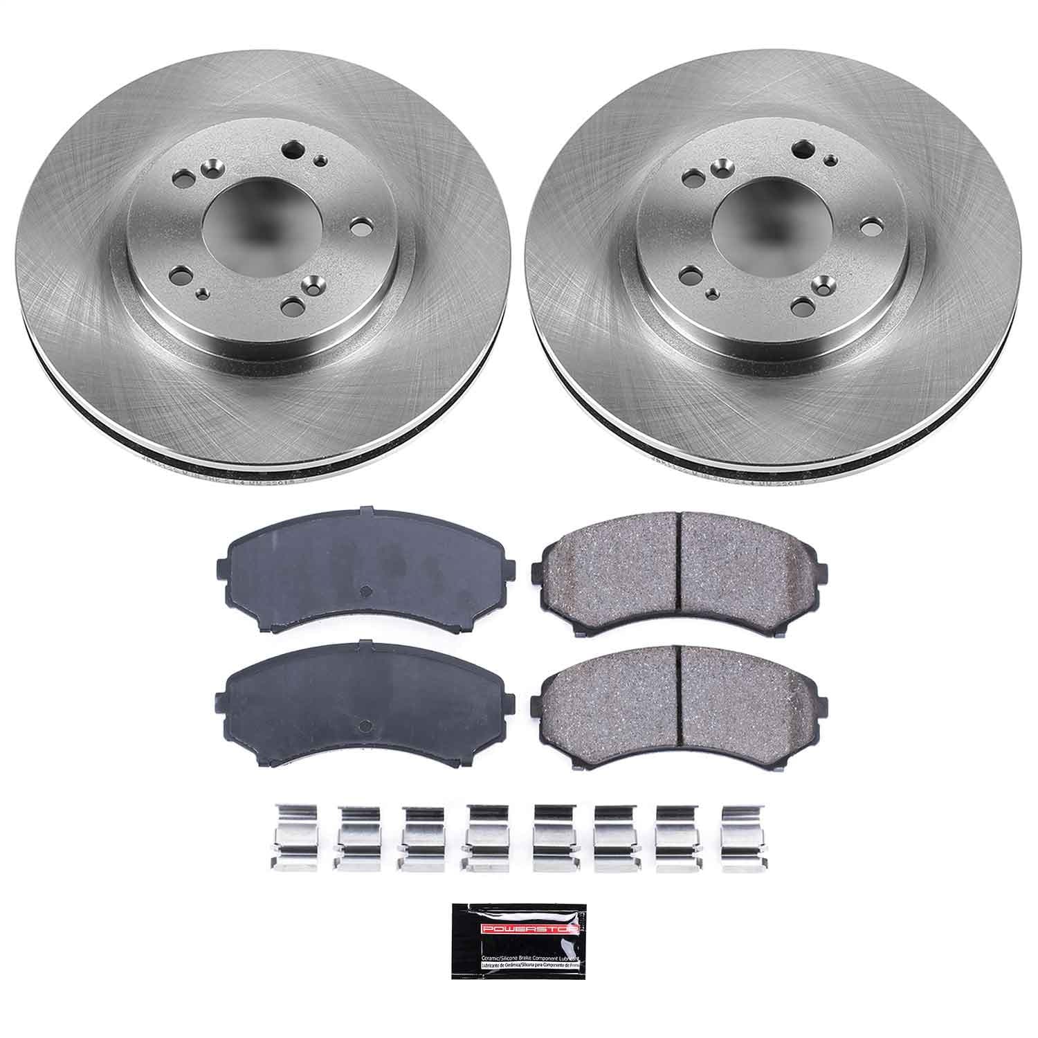 Power Stop - KOE5258 - Front - Disc Brake Pad and Rotor Kit image 1