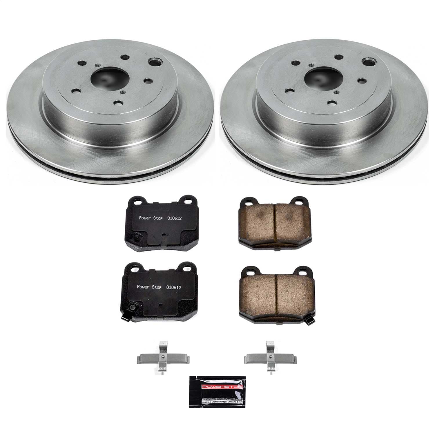 Power Stop - KOE5305 - Rear - Disc Brake Pad and Rotor Kit image 1