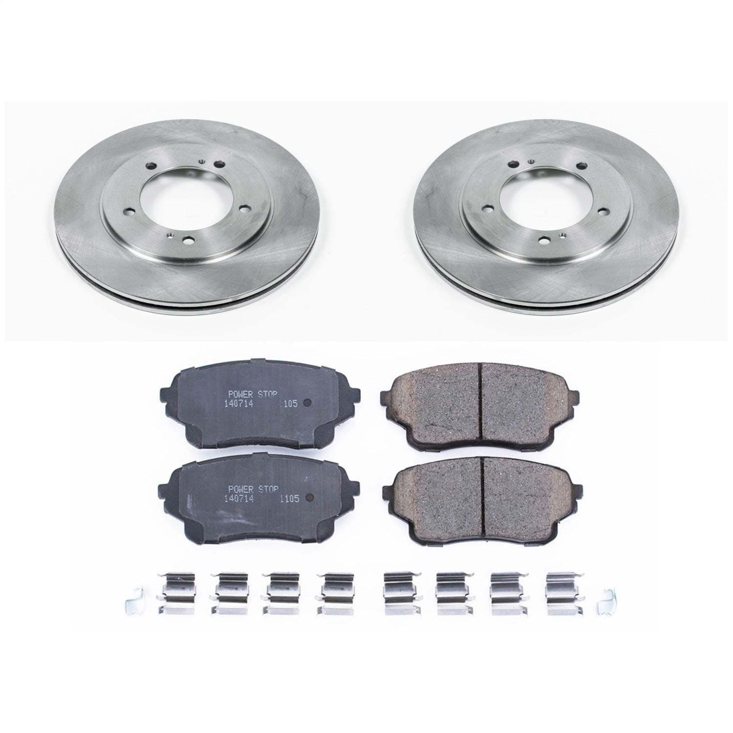 Power Stop - KOE5437 - Front - Disc Brake Pad and Rotor Kit image 1