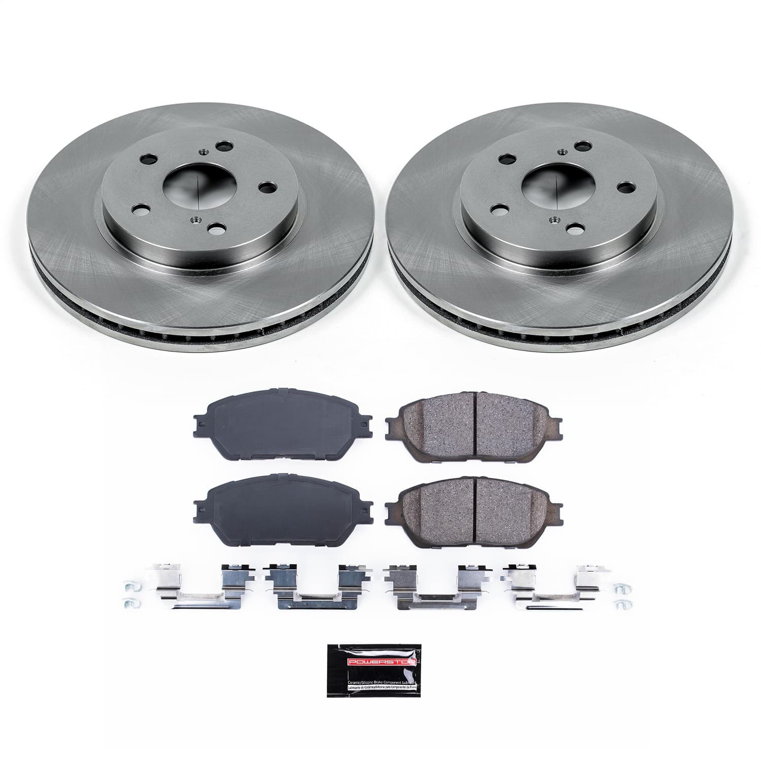 Power Stop - KOE5438 - Front - Disc Brake Pad and Rotor Kit image 1