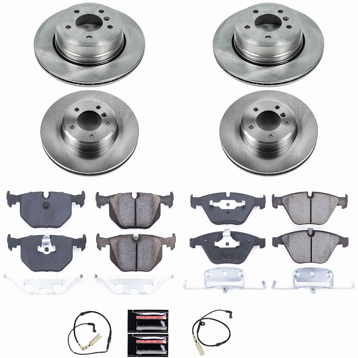 Power Stop - KOE5439 - Front and Rear - Disc Brake Pad and Rotor Kit image 1