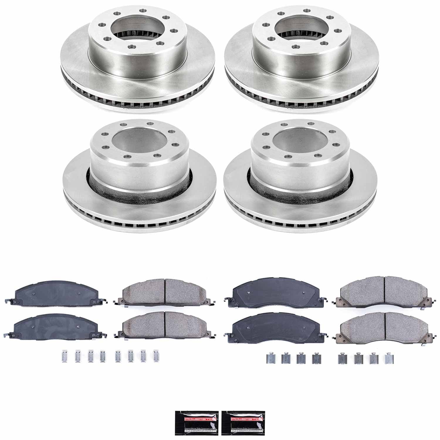 Power Stop - KOE5458 - Front and Rear - Disc Brake Pad and Rotor Kit image 1