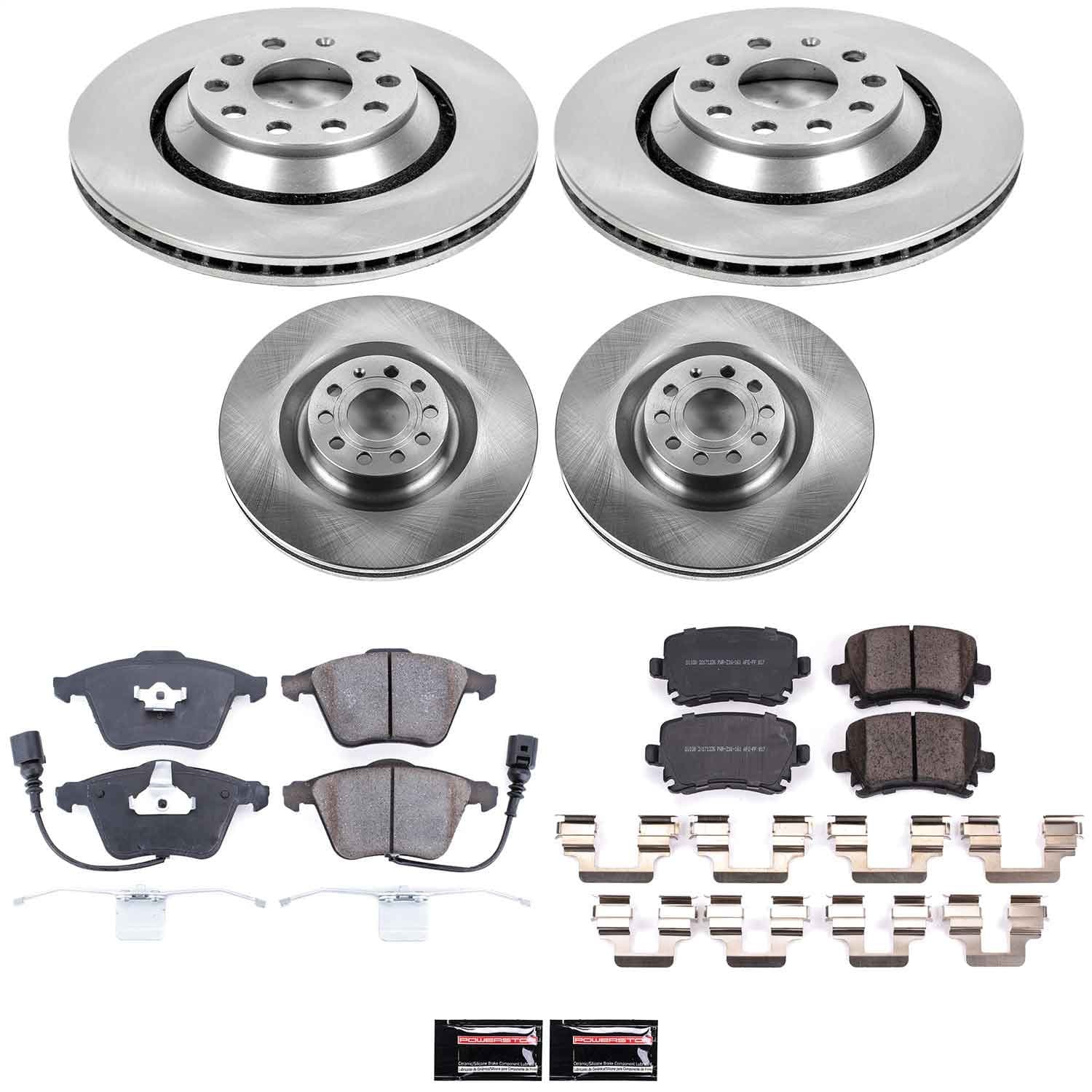 Power Stop - KOE5471 - Front and Rear - Disc Brake Pad and Rotor Kit image 1