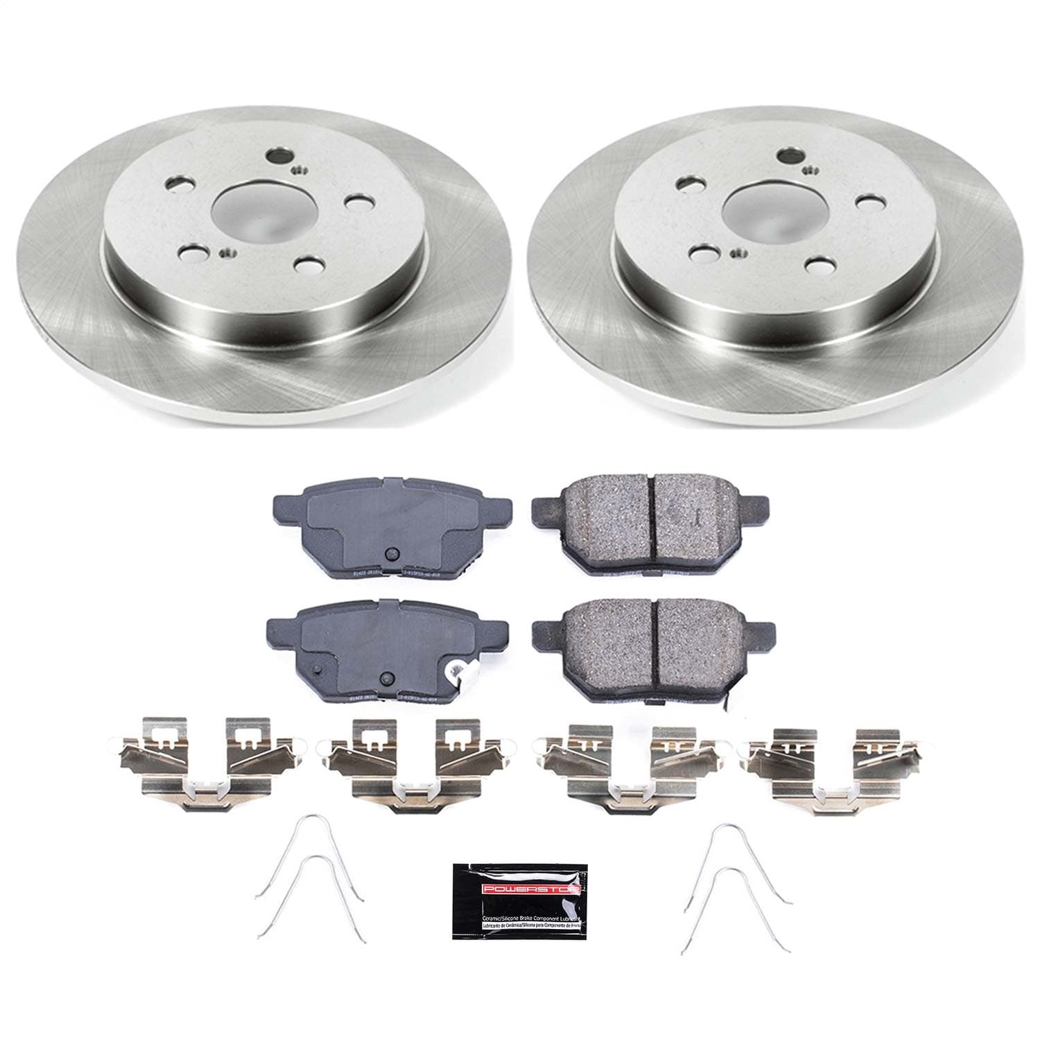 Power Stop - KOE5503 - Rear - Disc Brake Pad and Rotor Kit image 1