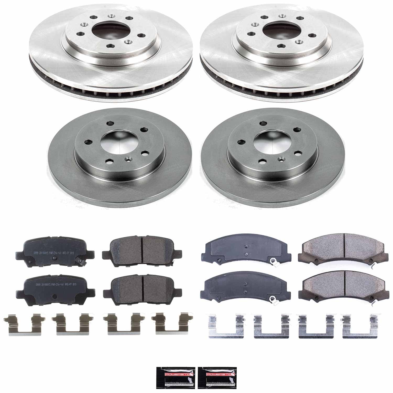 Power Stop - KOE5504 - Front and Rear - Disc Brake Pad and Rotor Kit image 1