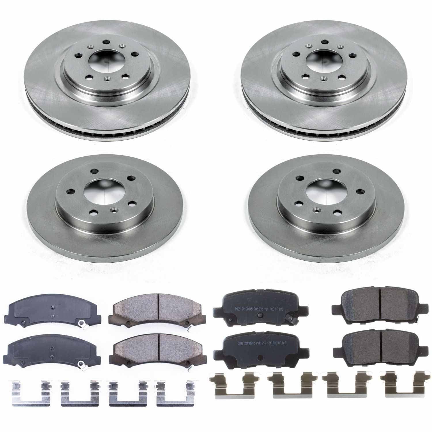 Power Stop - KOE5514 - Front and Rear - Disc Brake Pad and Rotor Kit image 1