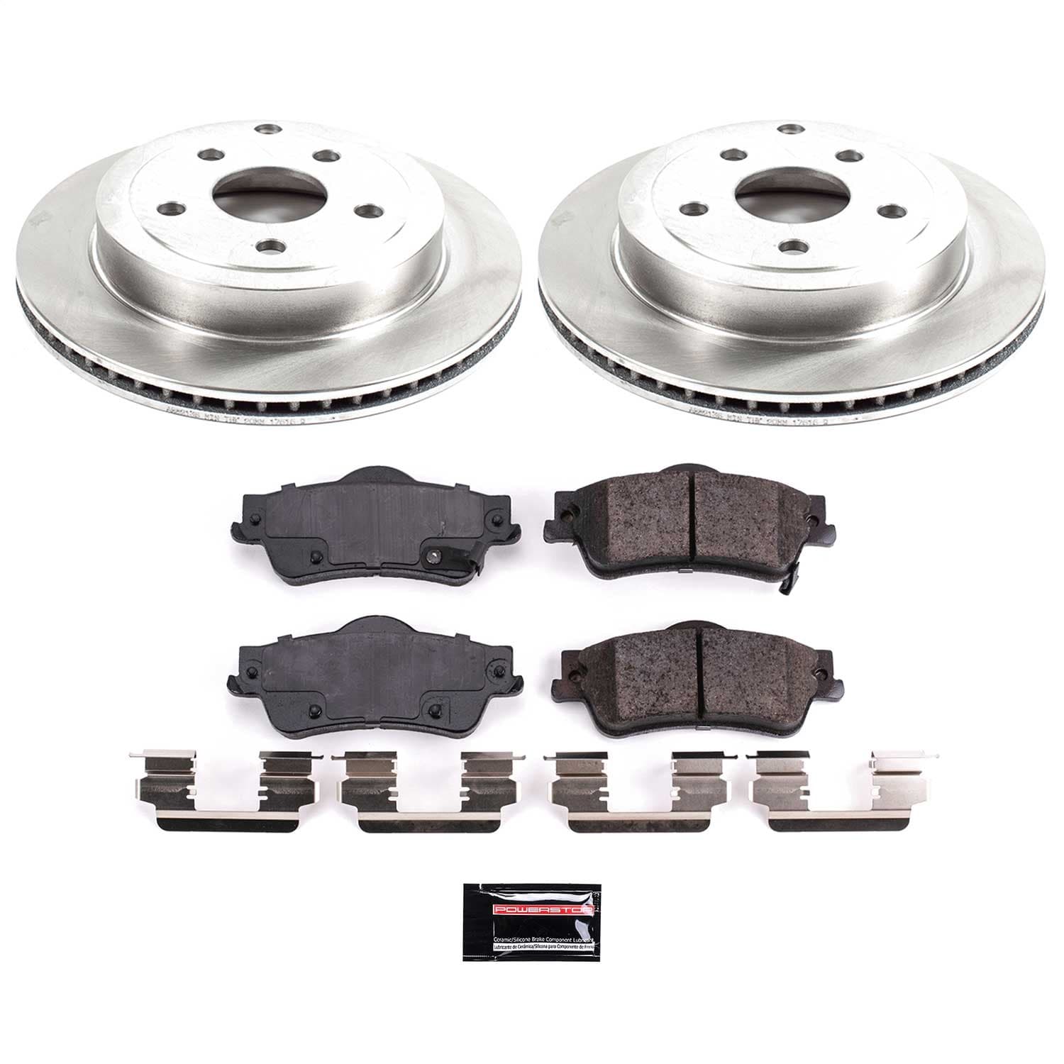 Power Stop - KOE5525 - Rear - Disc Brake Pad and Rotor Kit image 1